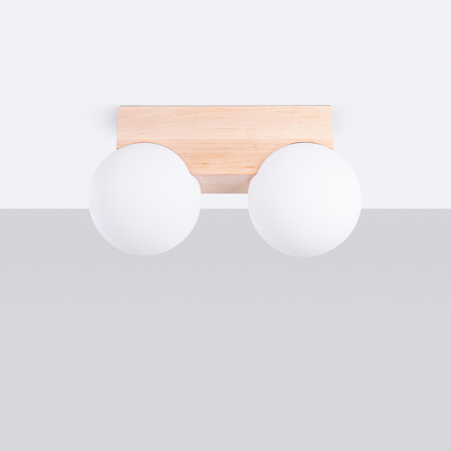 Ceiling Lamp Bulbo 2 Natural Wood - Thumbnail 2