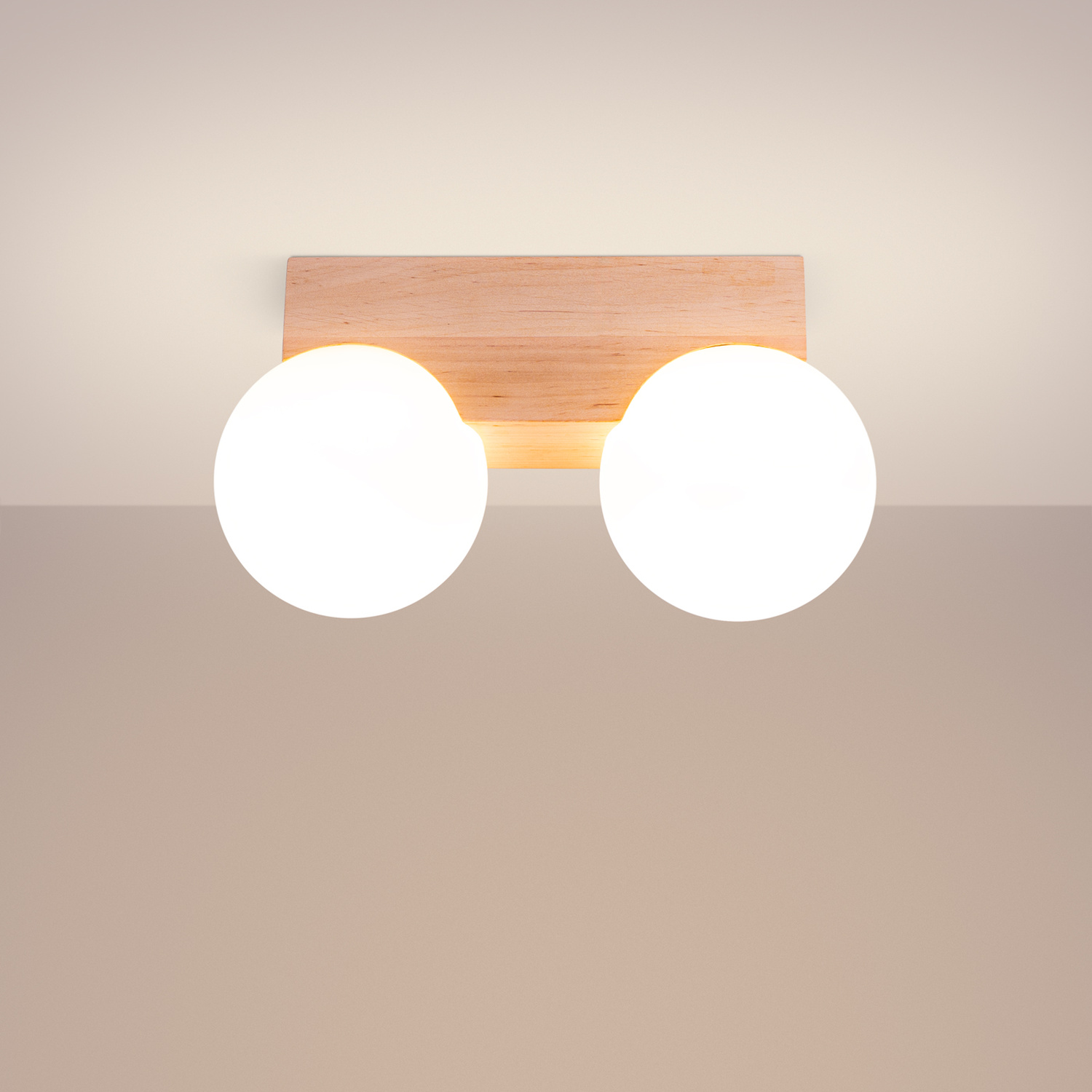 Ceiling Lamp Bulbo 2 Natural Wood - Thumbnail 3