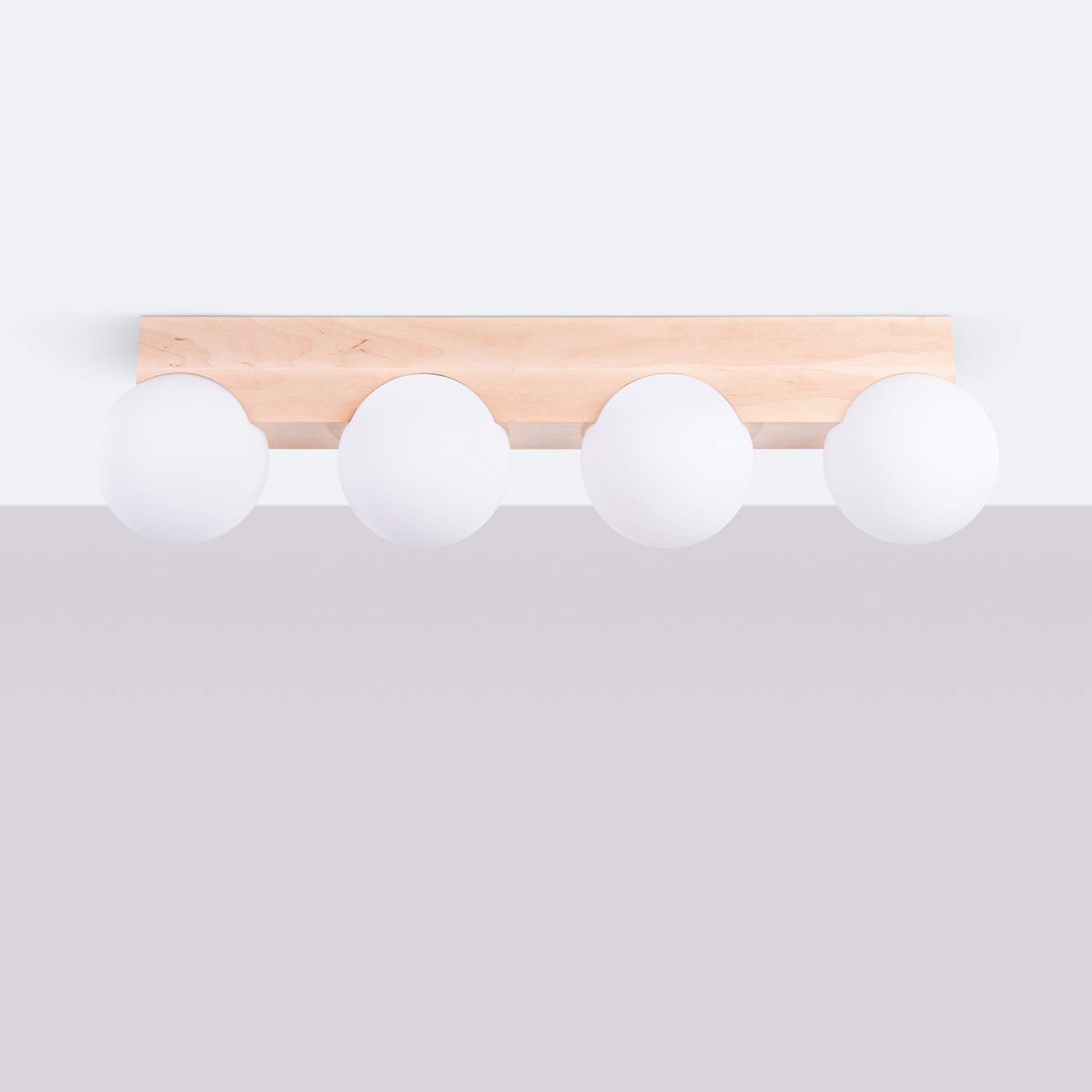 Ceiling Lamp Bulbo 4 Natural Wood - Thumbnail 2