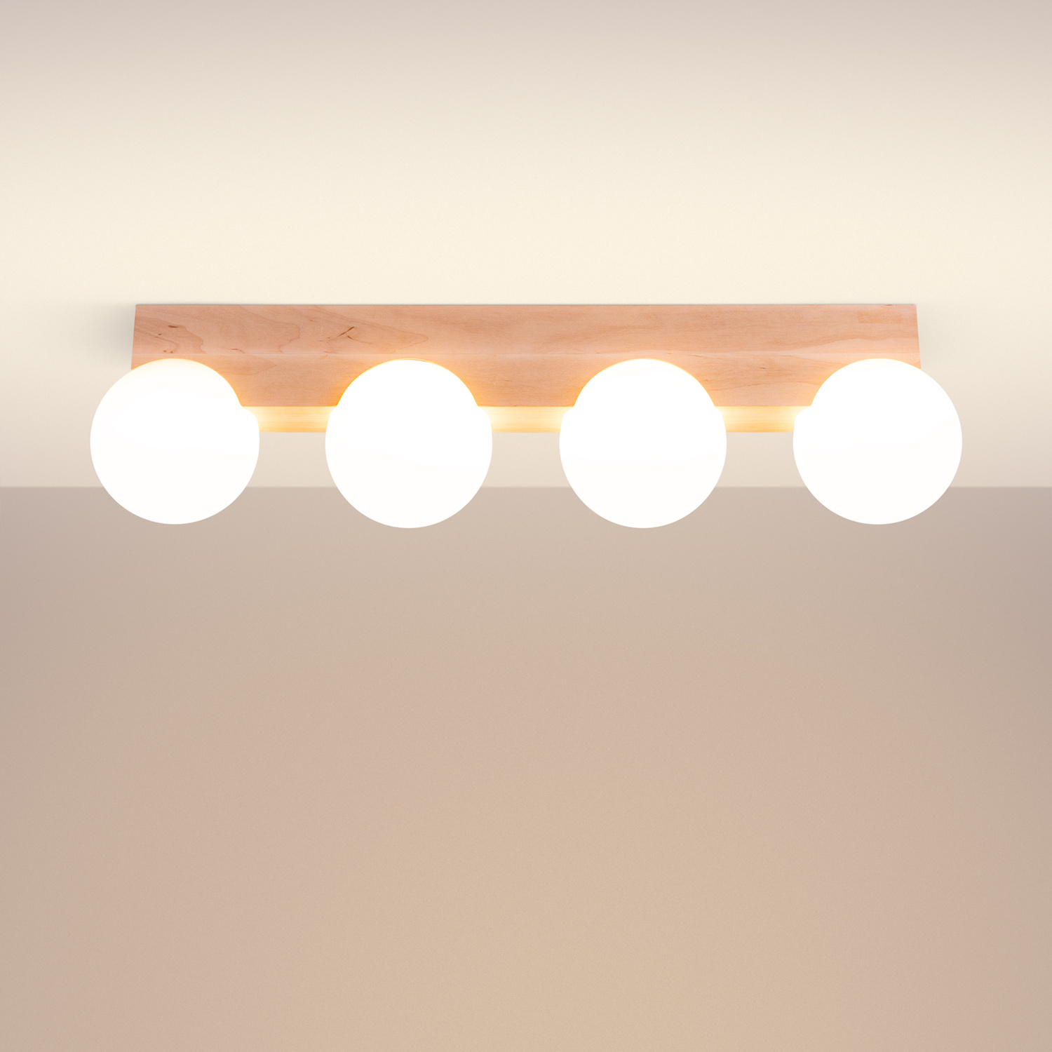 Ceiling Lamp Bulbo 4 Natural Wood - Thumbnail 3