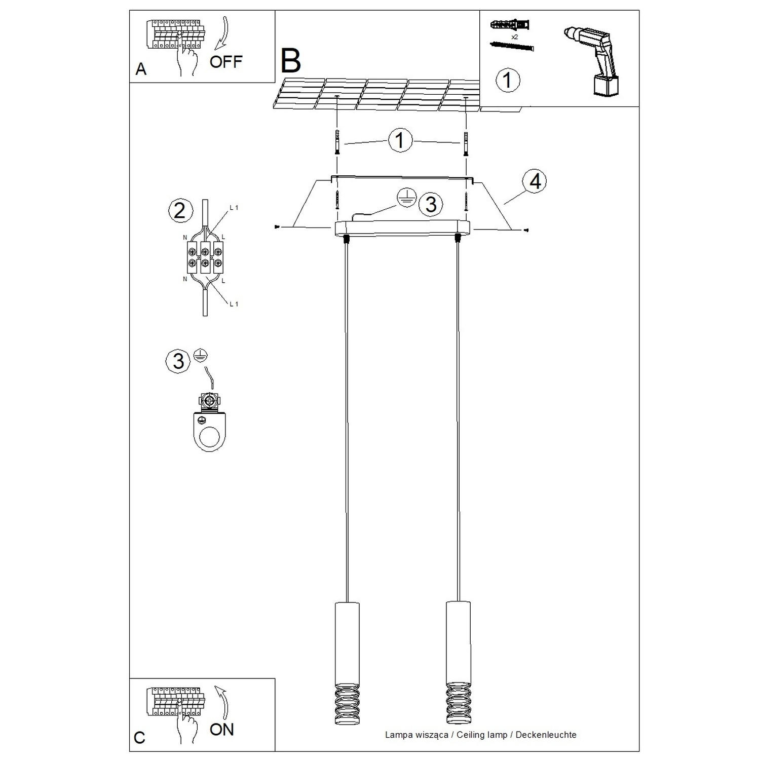 Pendant Lamp Lami 2 White - Thumbnail 10
