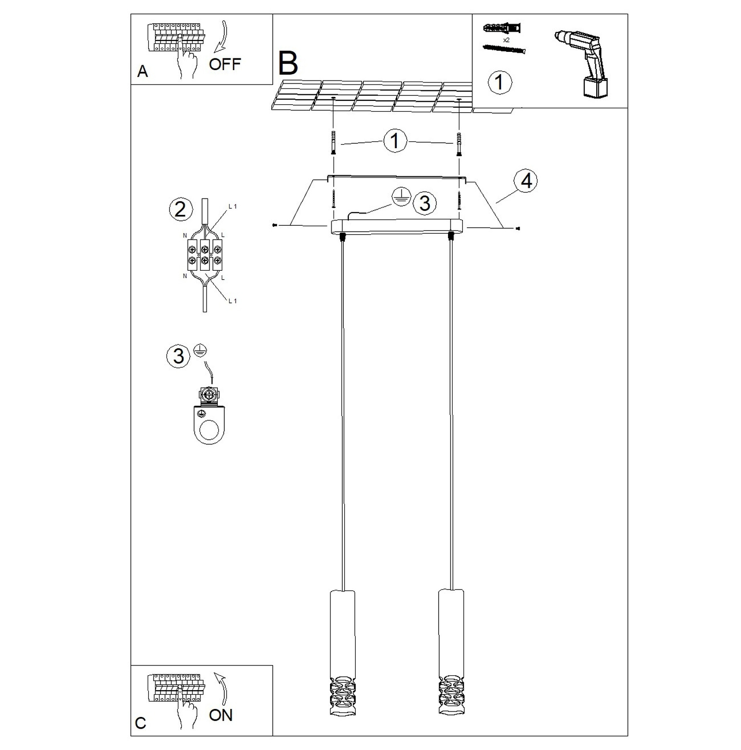 Pendant Lamp Liro 2 White - Thumbnail 11