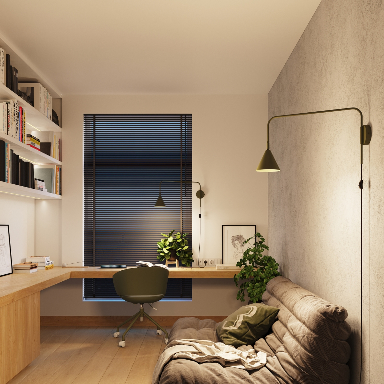 Wall Lamp Nox Olive Green - Thumbnail 12