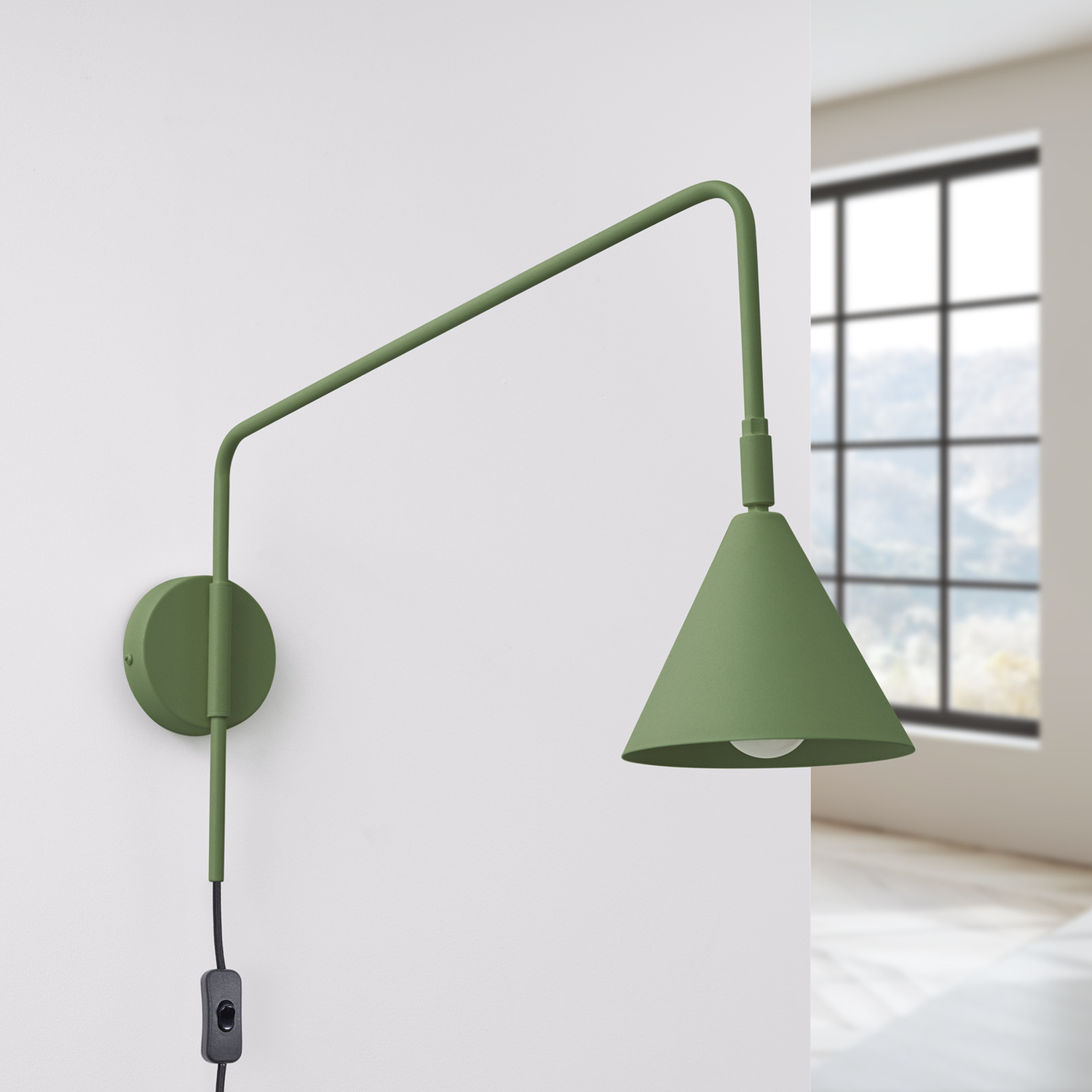 Wall Lamp Nox Olive Green - Thumbnail 2