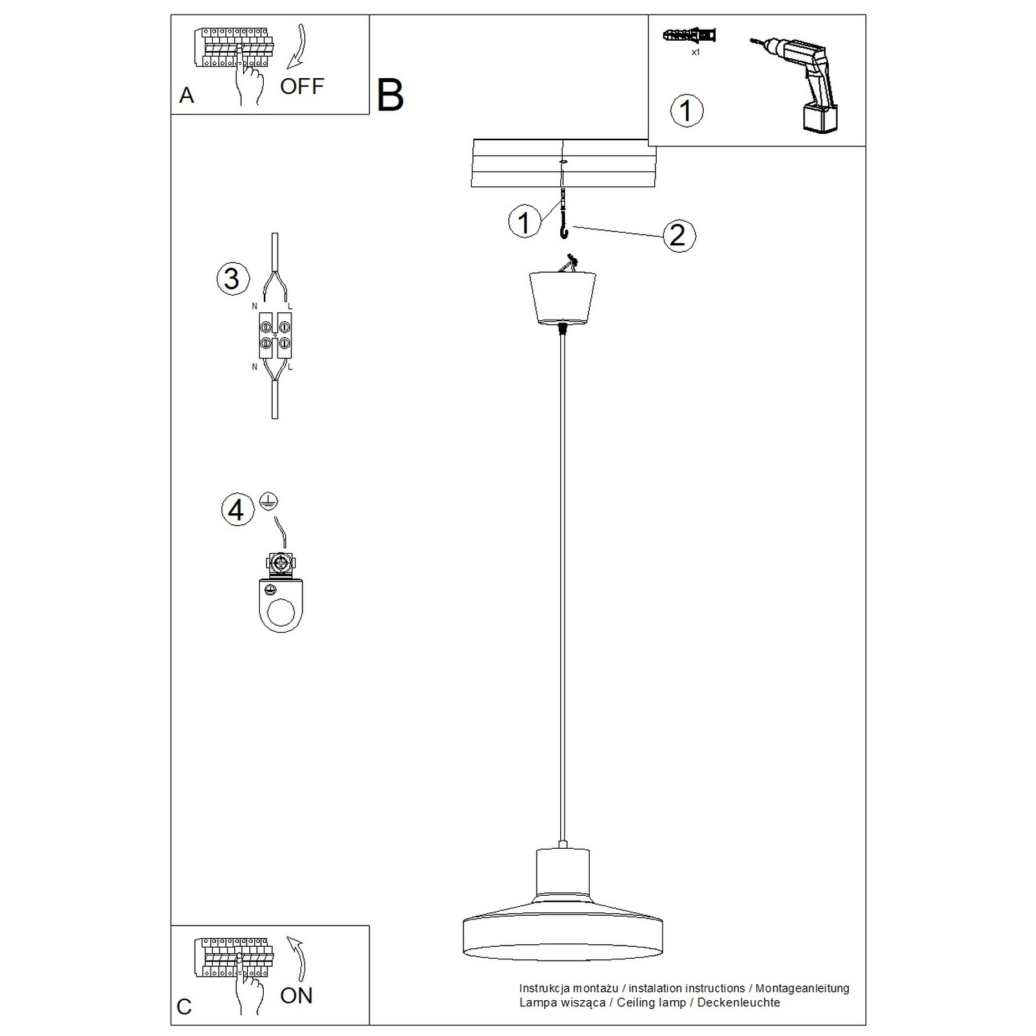Pendant Lamp Bilo Black - Thumbnail 11