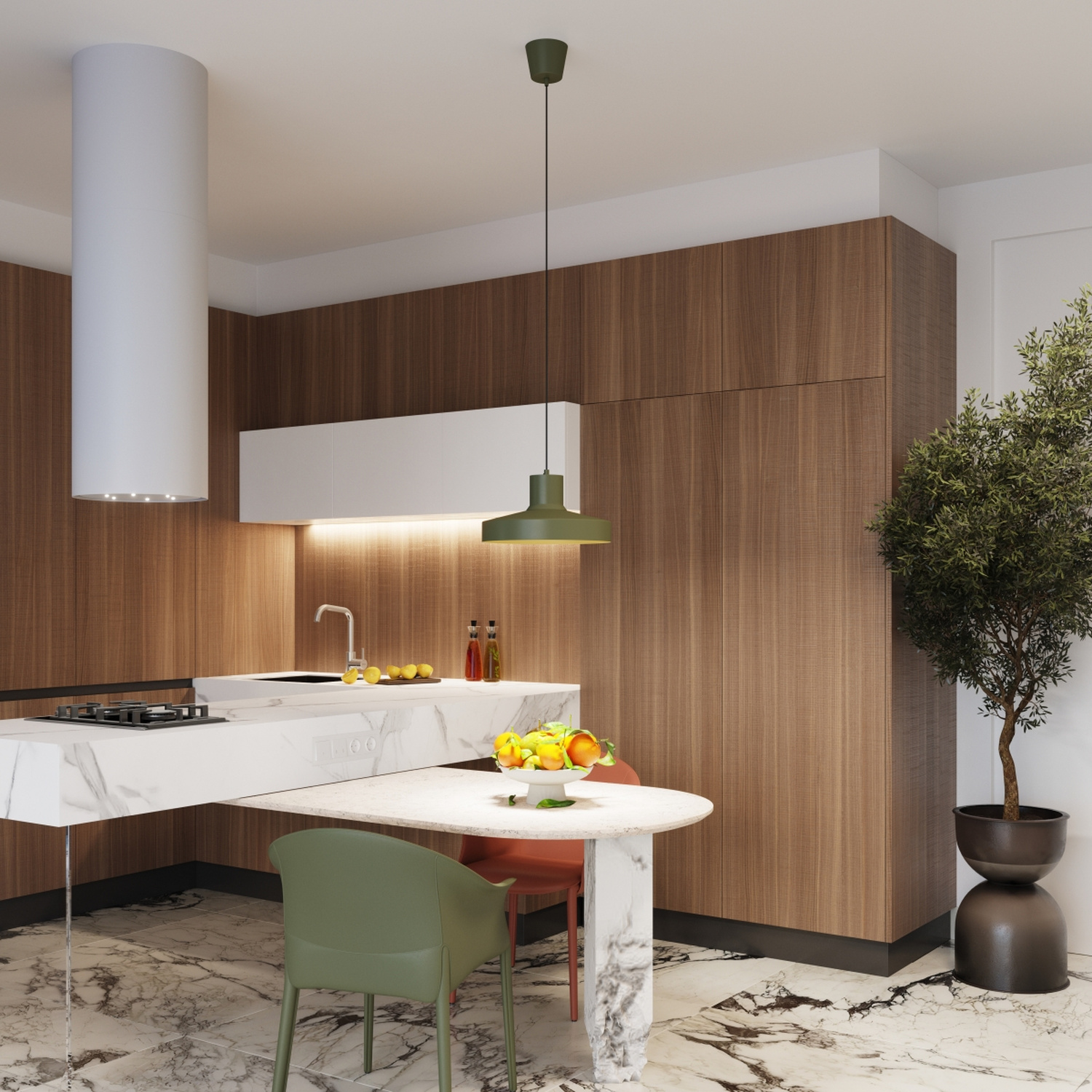 Pendant Lamp Bilo Olive Green - Thumbnail 13