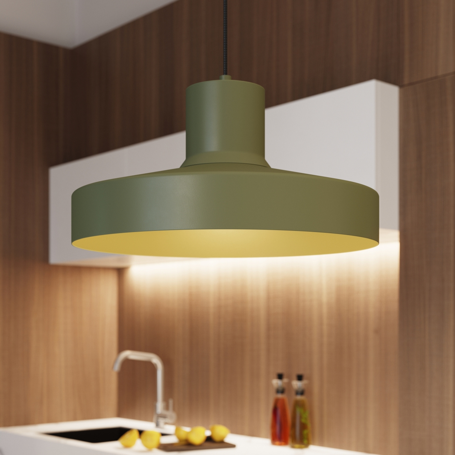 Pendant Lamp Bilo Olive Green - Thumbnail 14