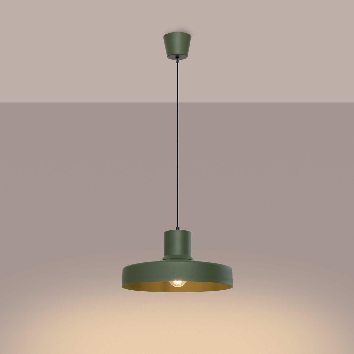 Pendant Lamp Bilo Olive Green - Thumbnail 3
