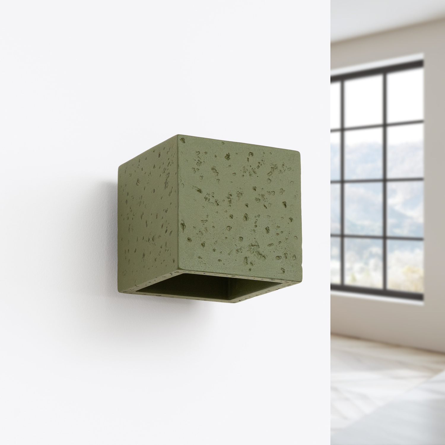 Wall Lamp Quad Concrete Olive Green - Thumbnail 2