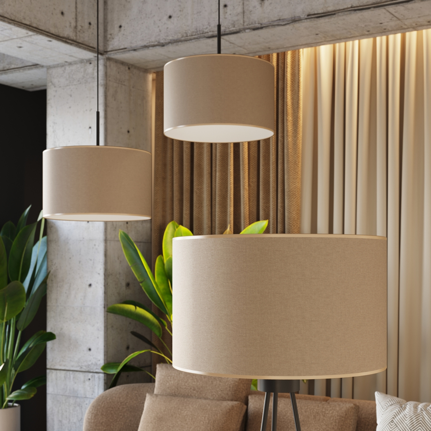 Pendant Lamp Nevia Beige - Thumbnail 13