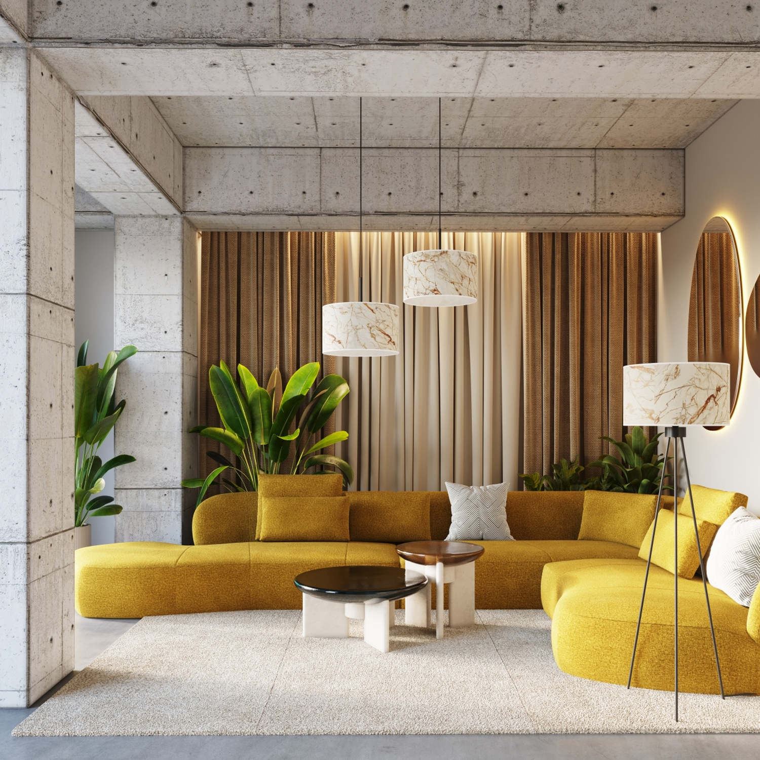 Beige marmor/sort - Billede 11