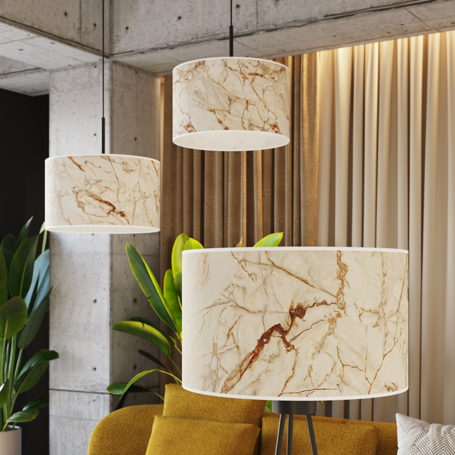 Beige marmor/sort - Billede 15