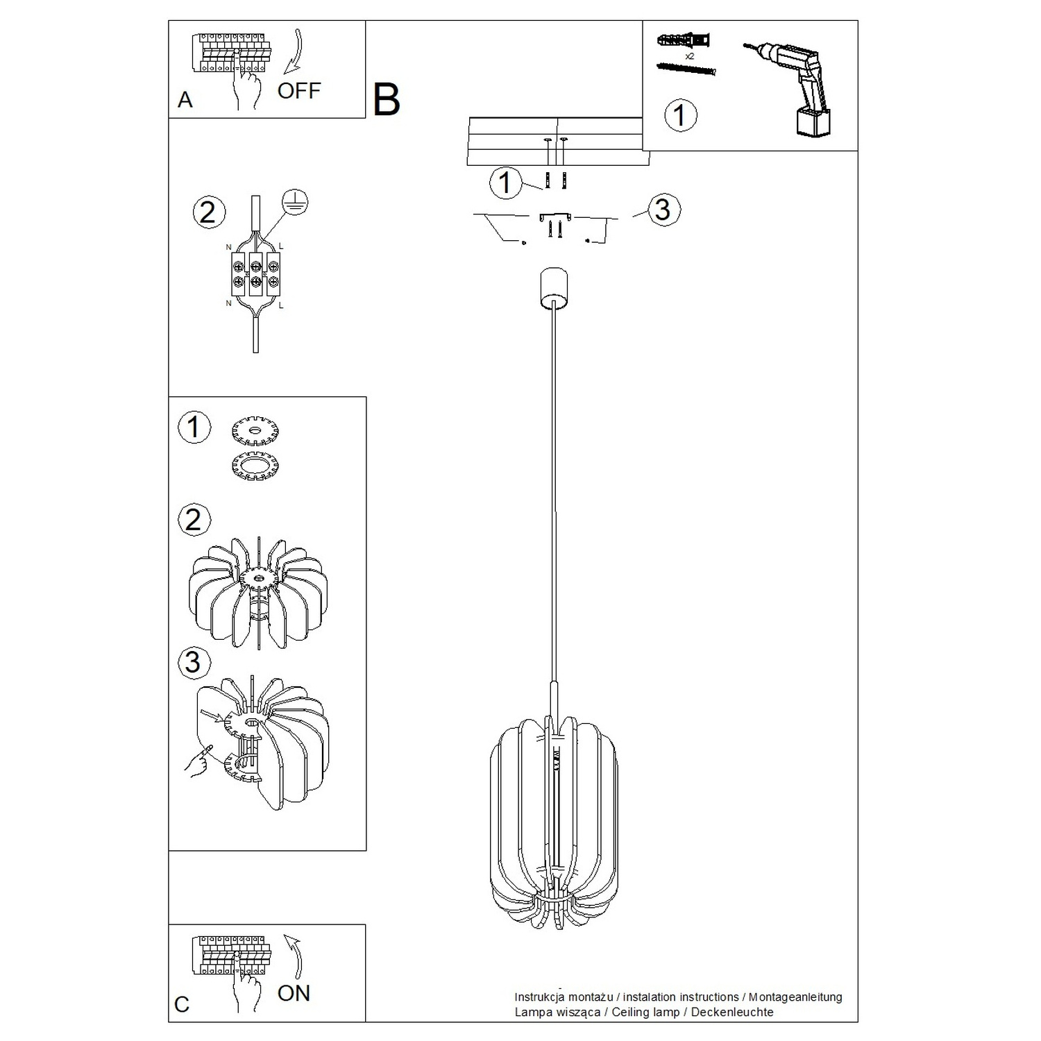 Pendant Lamp Mula 27 Beige - Thumbnail 12