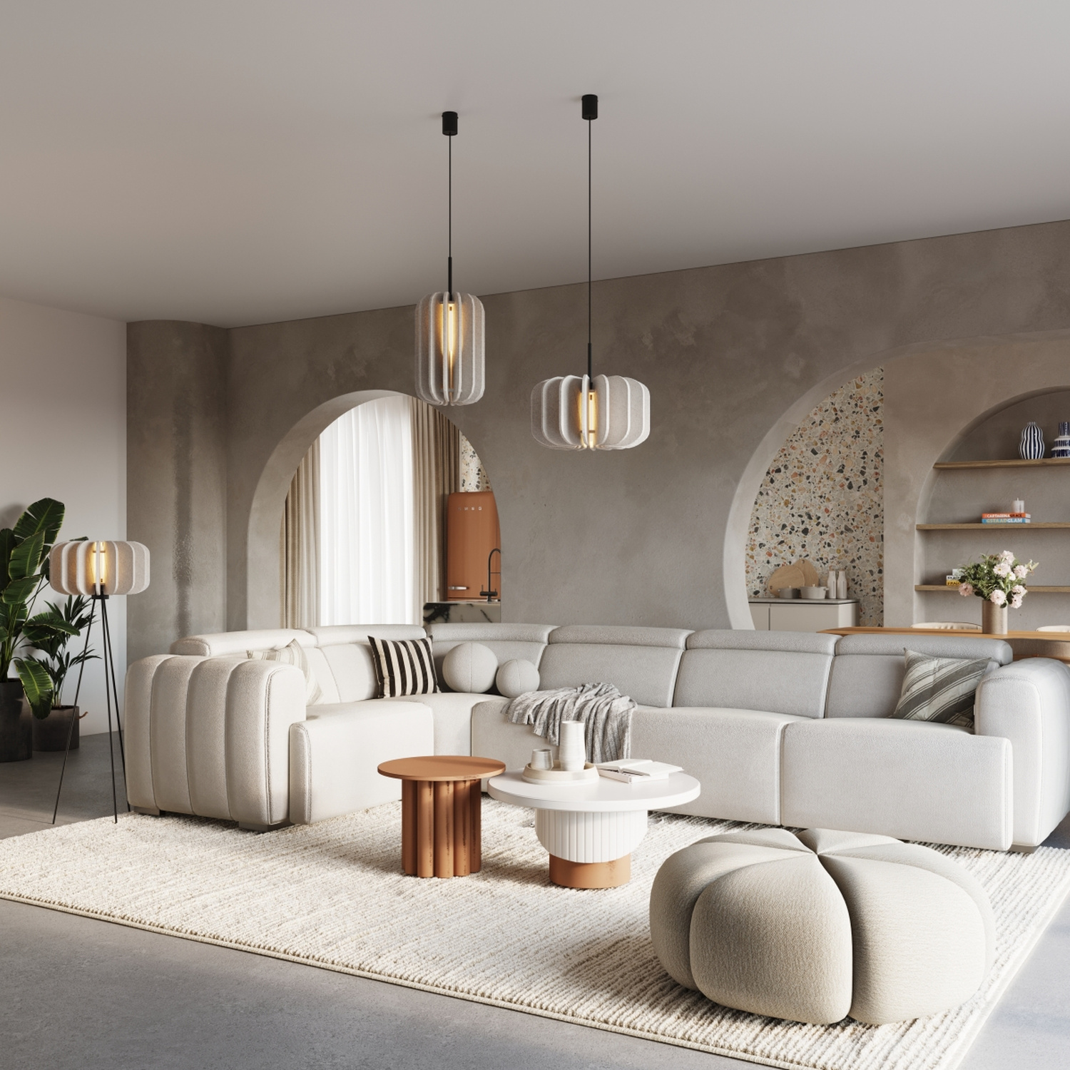 Pendant Lamp Mula 27 Beige - Thumbnail 14