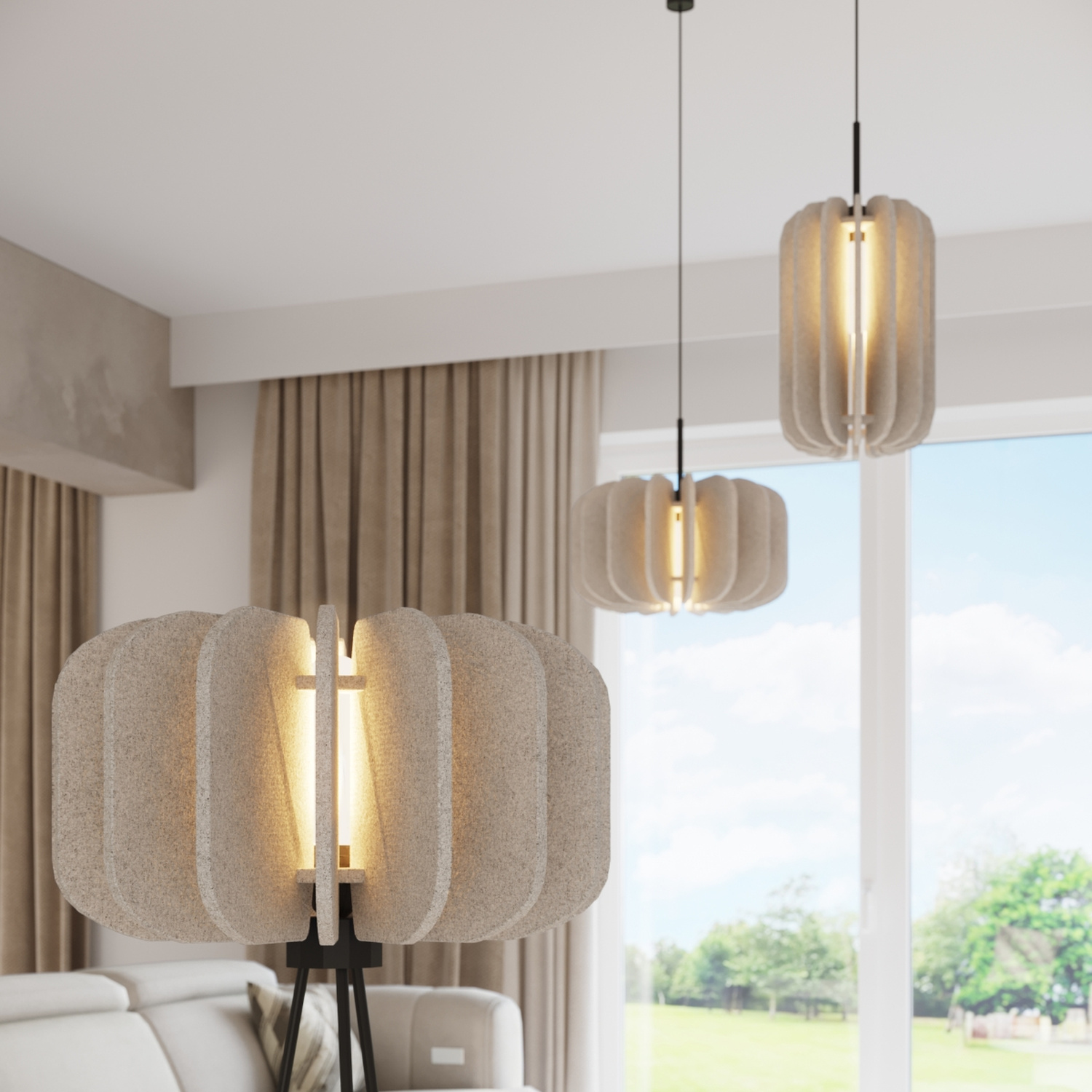 Pendant Lamp Mula 27 Beige - Thumbnail 15