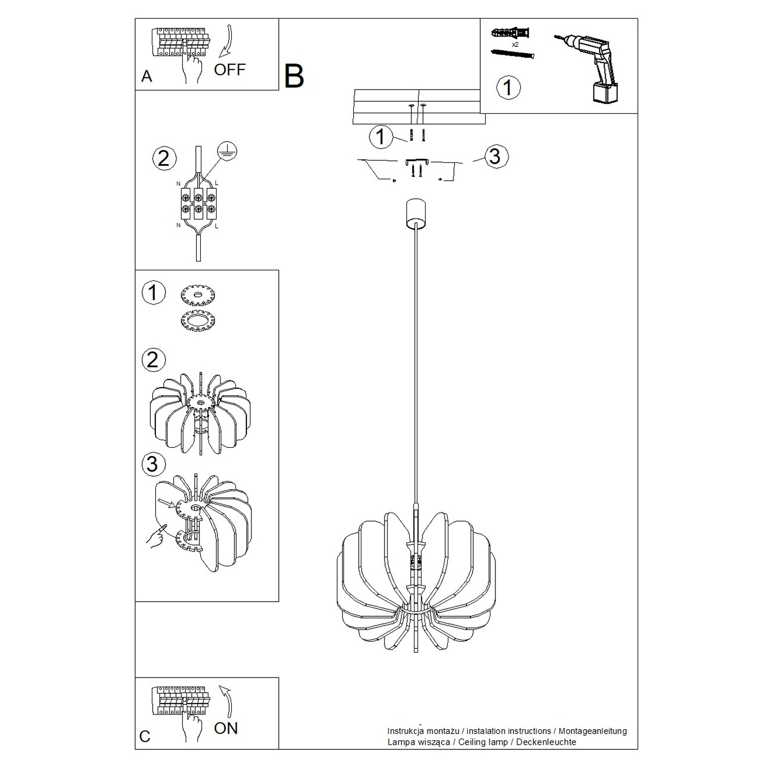 Pendant Lamp Mula 45 Yellow - Thumbnail 12