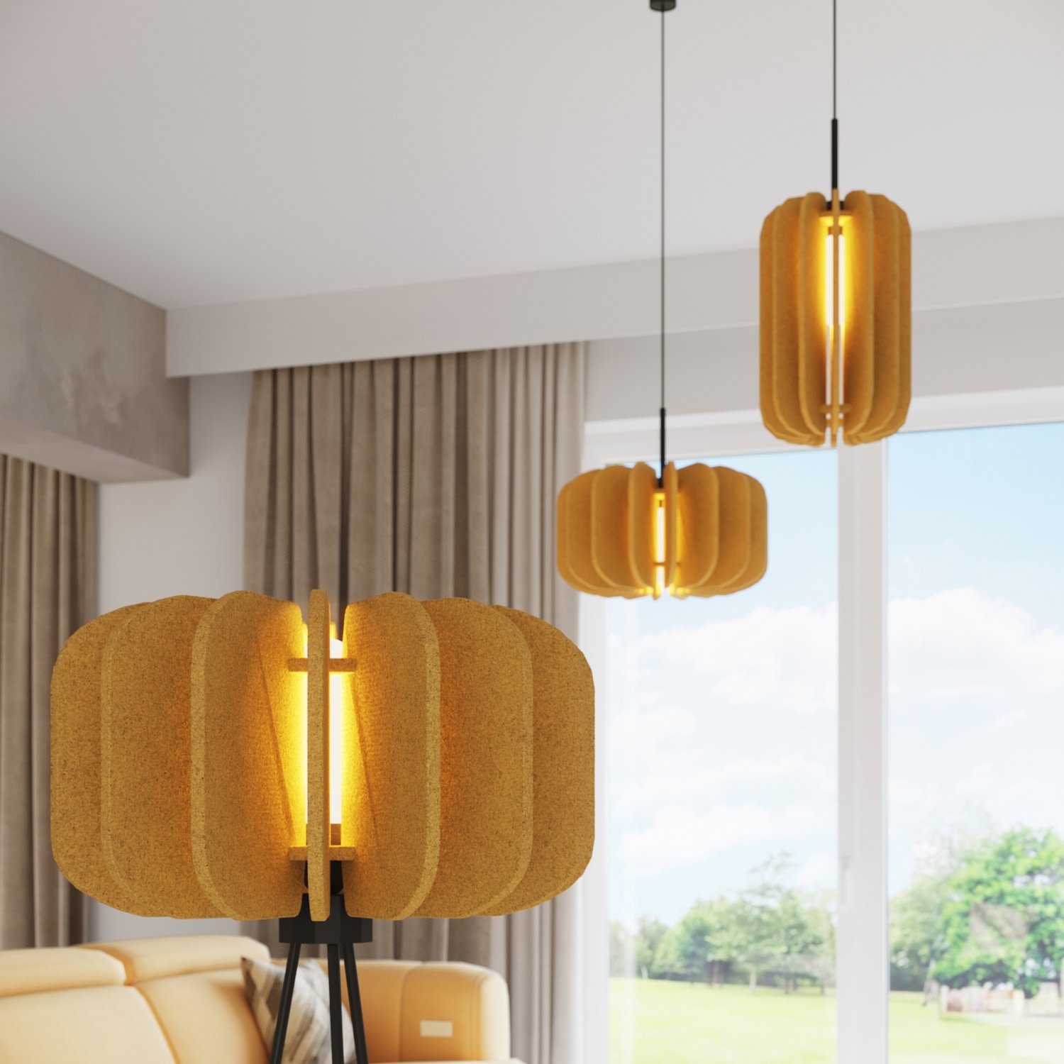 Pendant Lamp Mula 45 Yellow - Thumbnail 15
