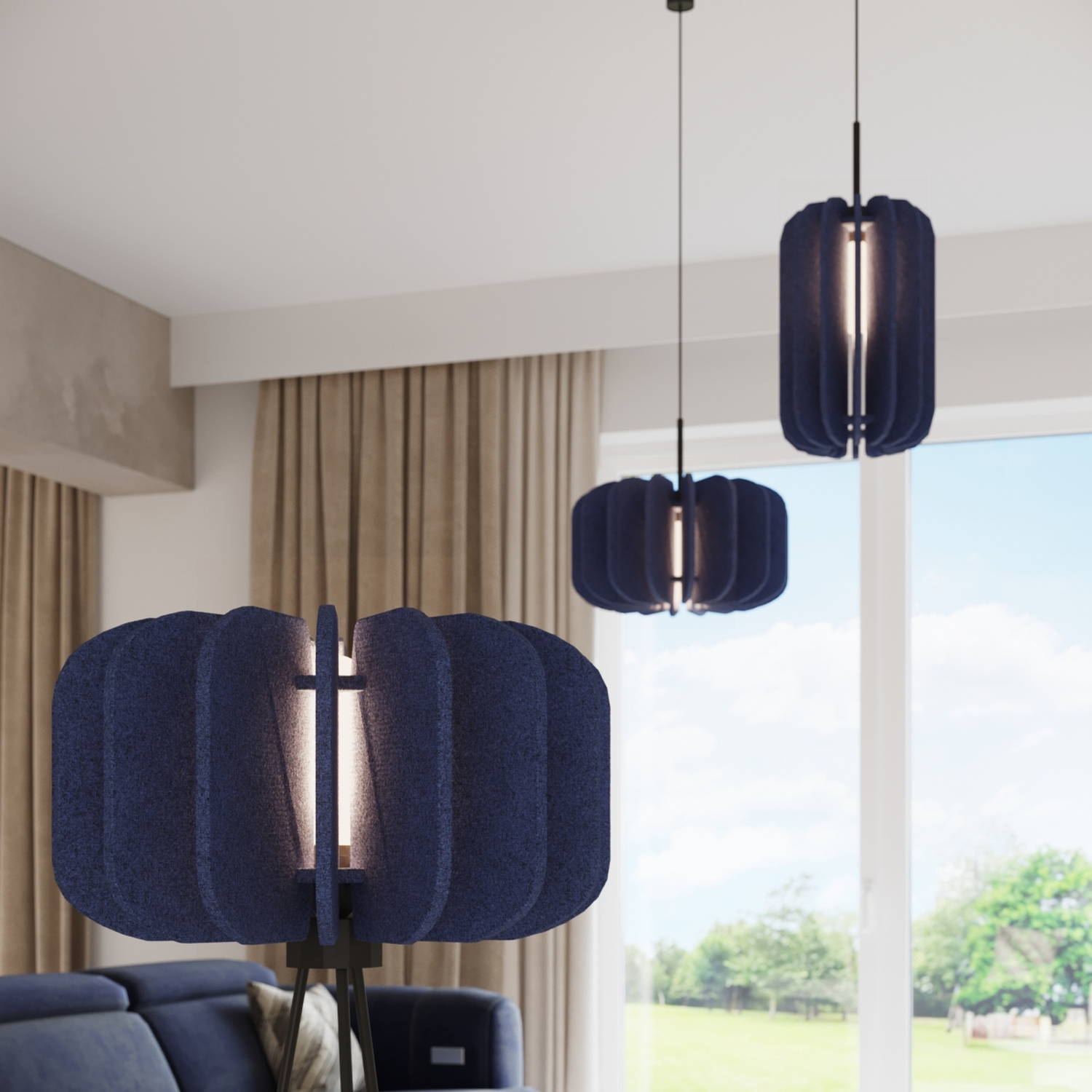 Floor Lamp Mula 45 Navy - Thumbnail 15