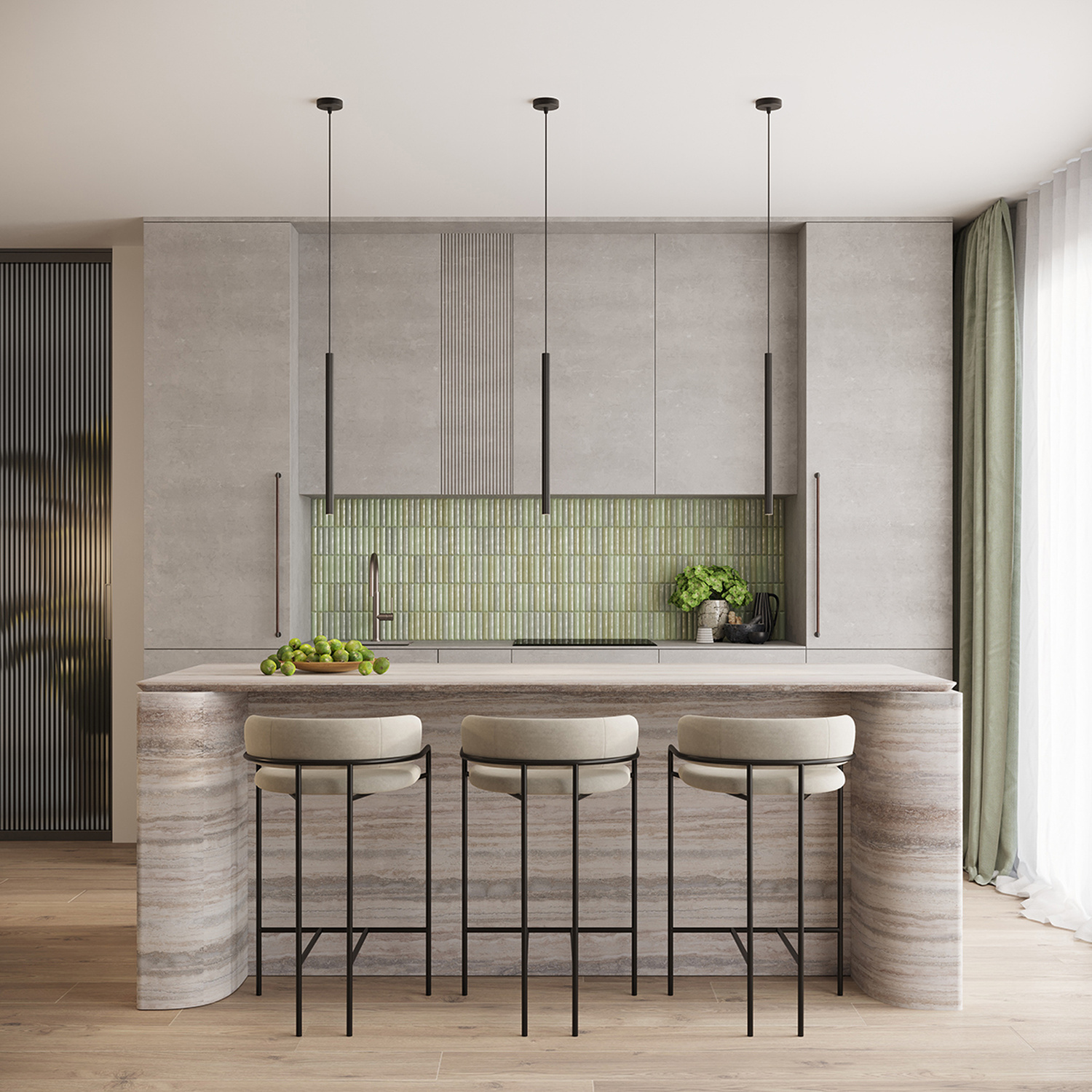 Pendant Lamp Arche 2P Black - Thumbnail 13