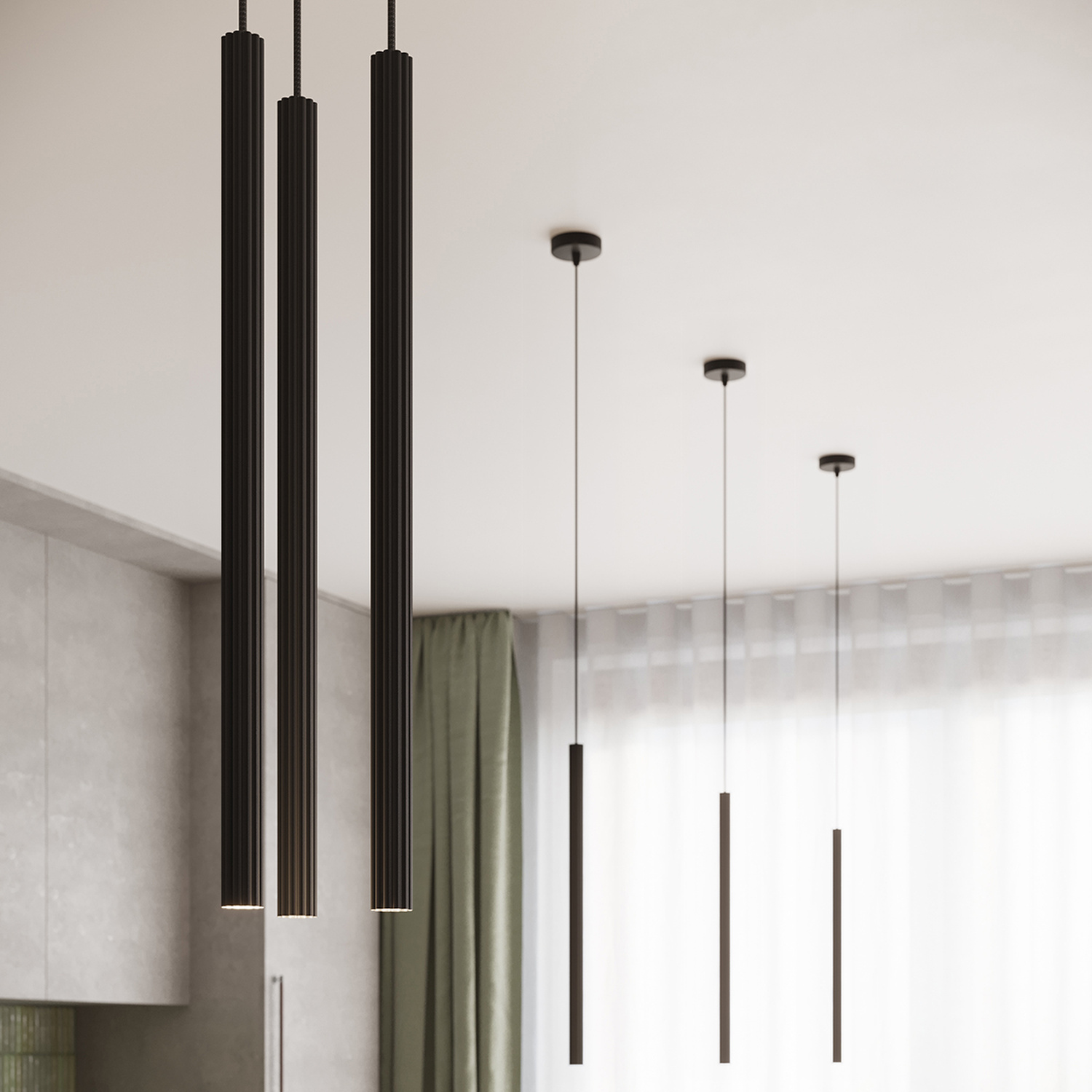 Pendant Lamp Arche 2P Black - Thumbnail 15