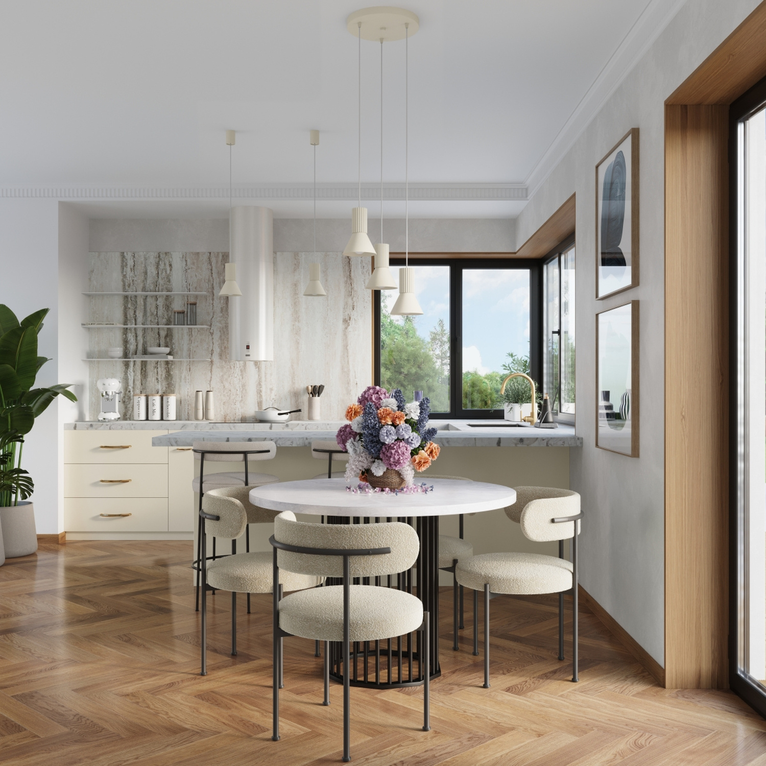 Pendant Lamp Estria 3P Beige - Thumbnail 13