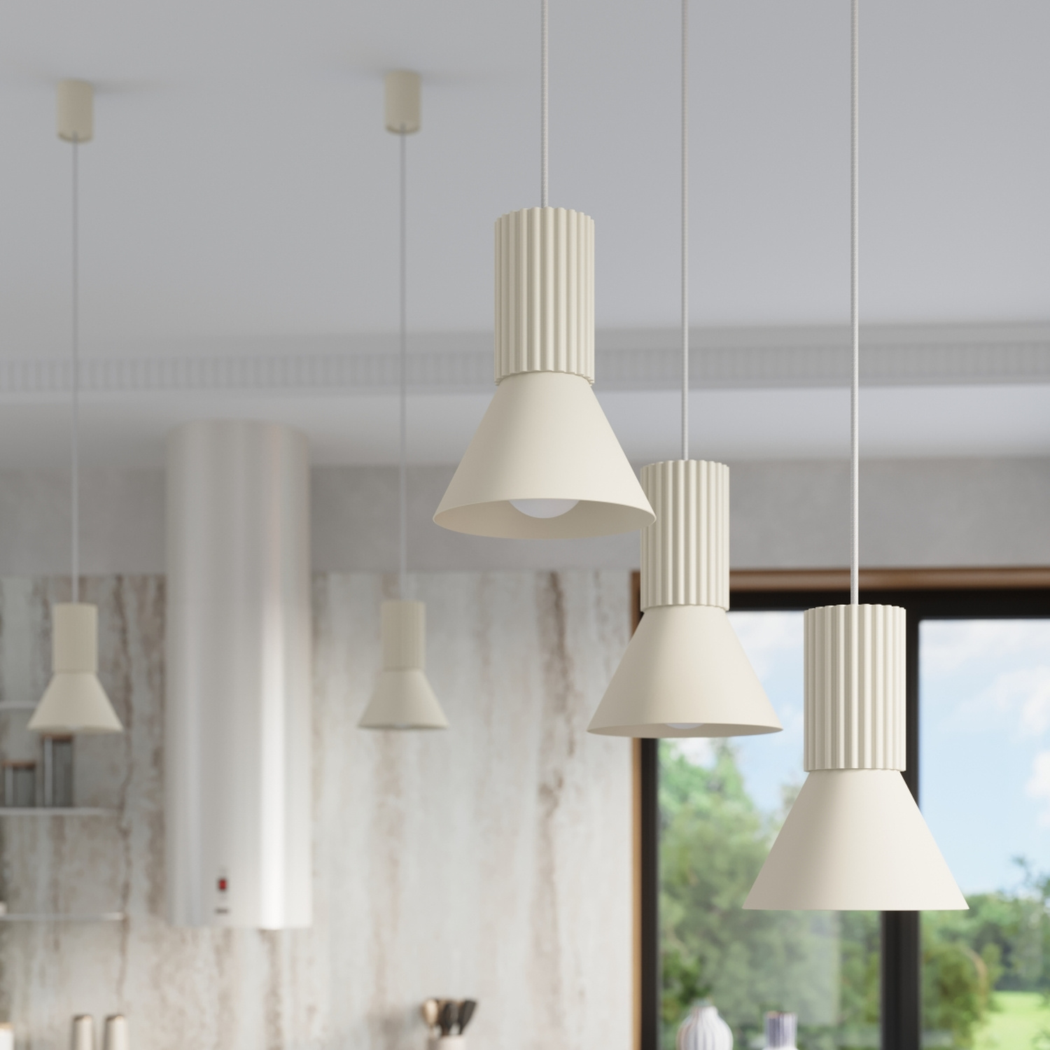 Pendant Lamp Estria 3P Beige - Thumbnail 15