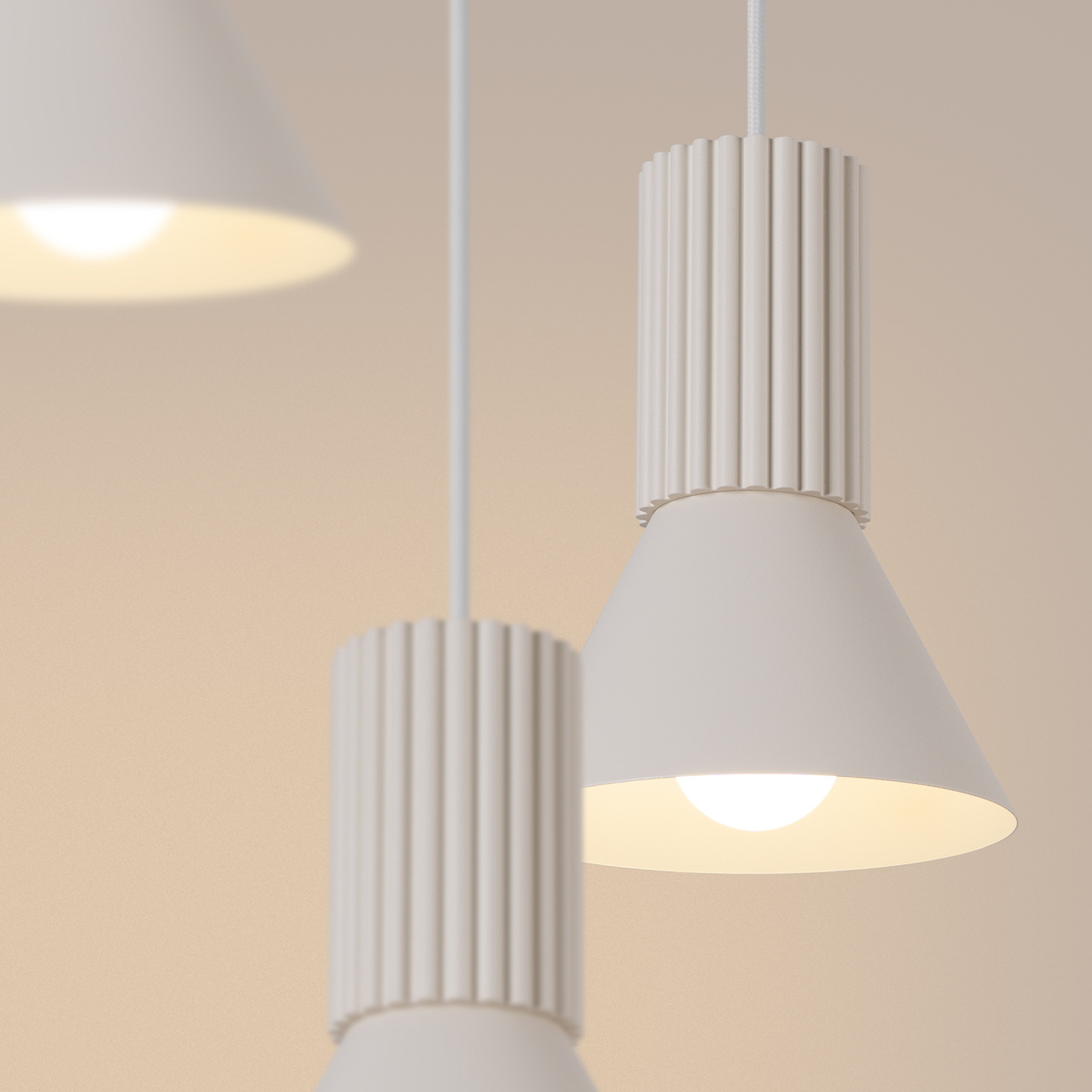 Pendant Lamp Estria 3P Beige - Thumbnail 5