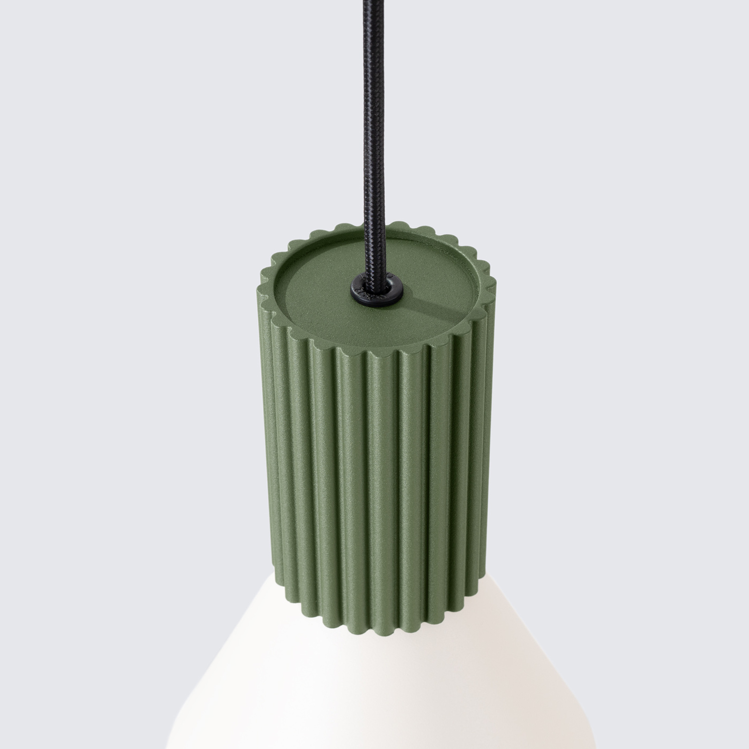 Pendant Lamp Estria 1 Beige/Olive Green - Thumbnail 7