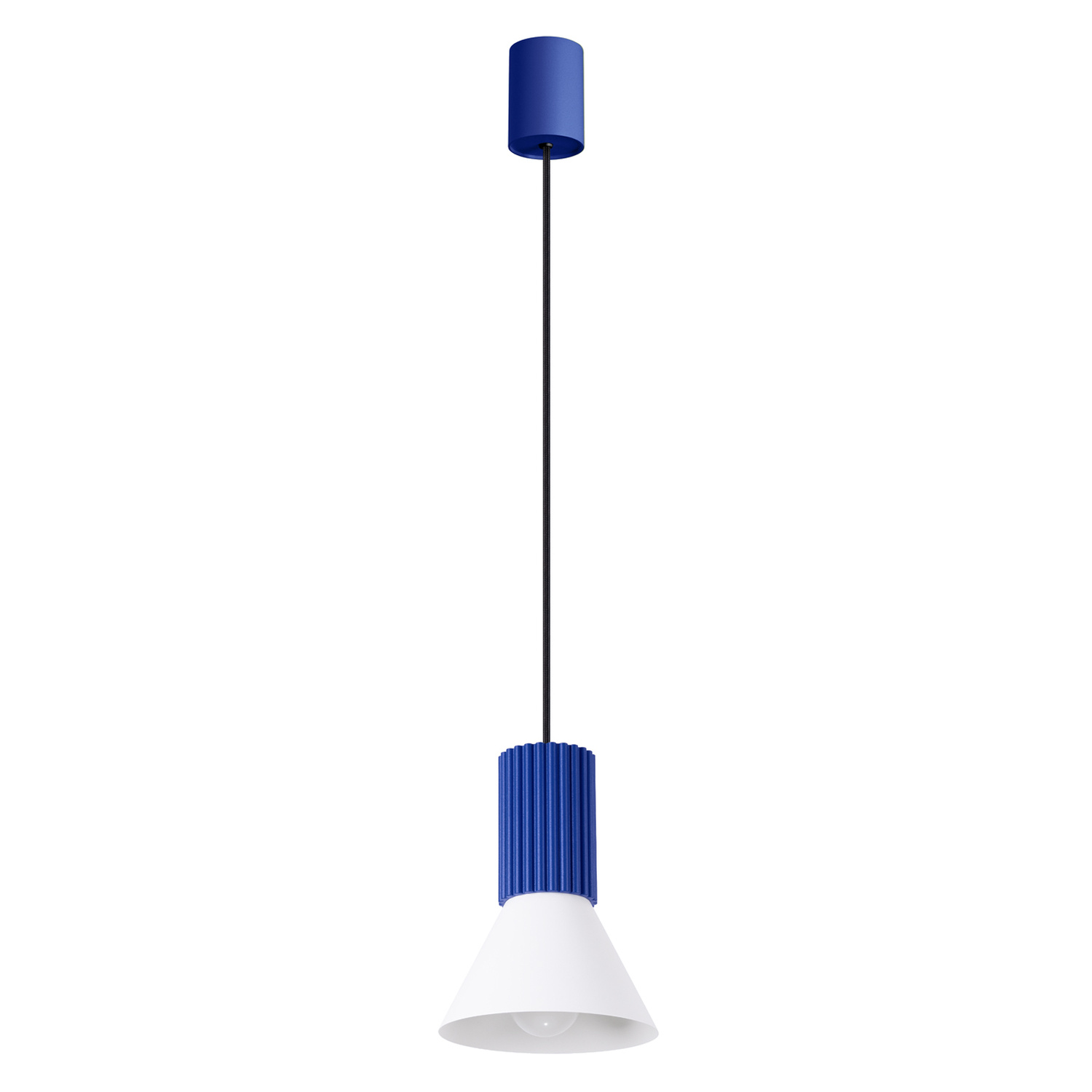 Pendant Lamp Estria 1 White/Ultramarine - Thumbnail 2