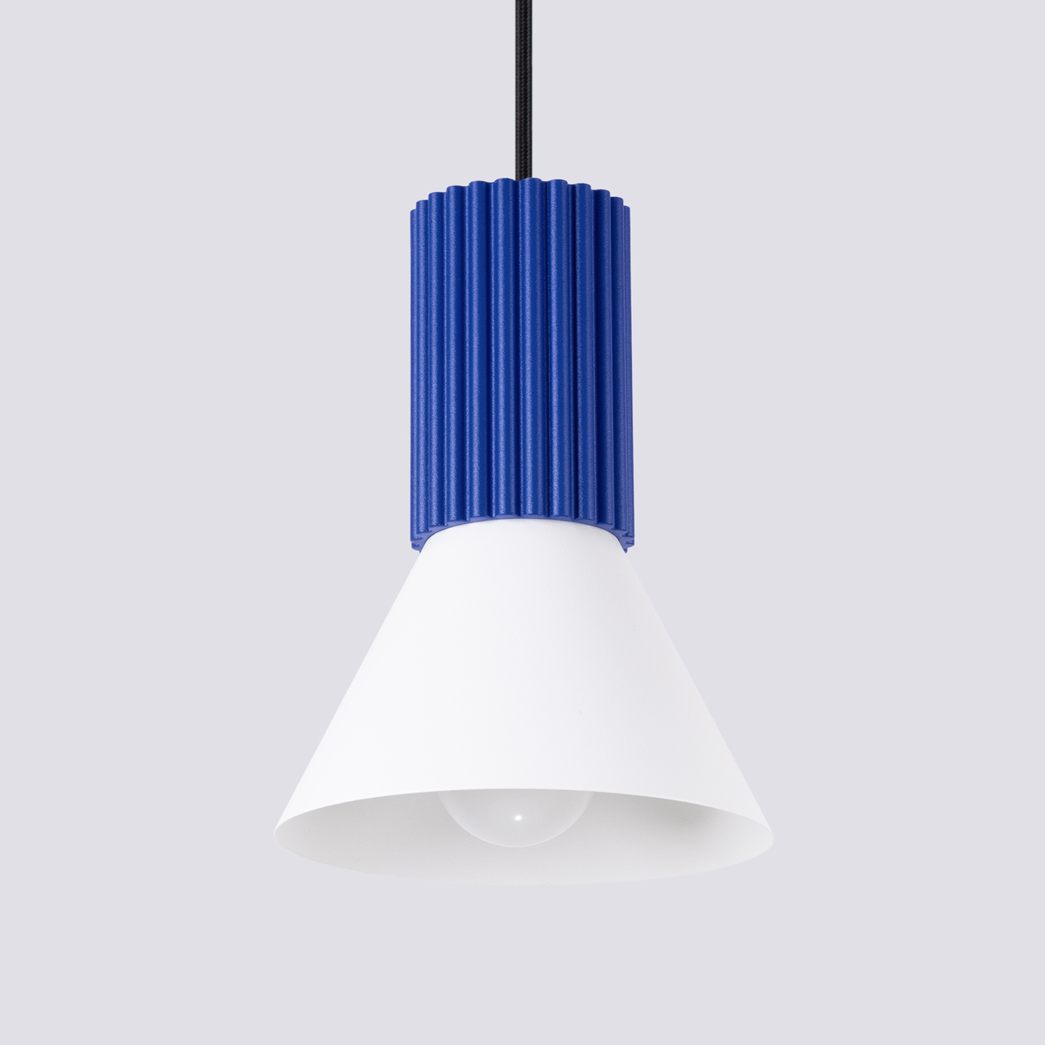 Pendant Lamp Estria 1 White/Ultramarine - Thumbnail 6