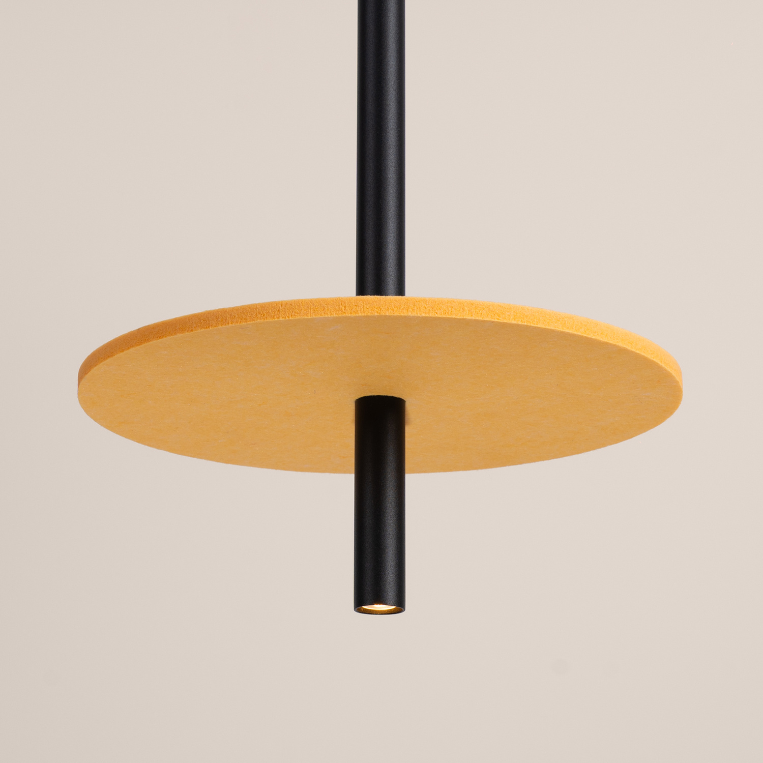Pendant Lamp Feltro 1 Black/Yellow - Thumbnail 6