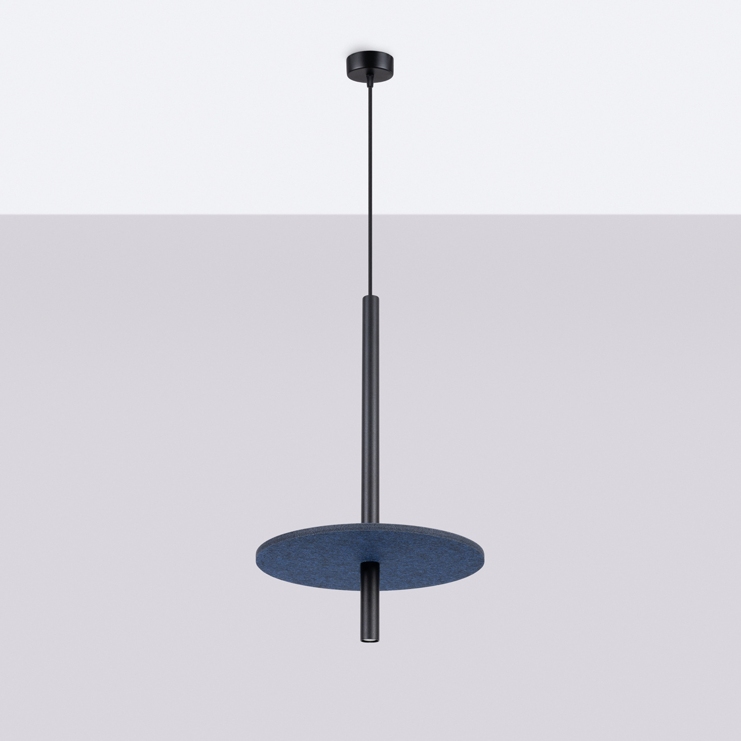 Pendant Lamp Feltro 1 Black/Navy - Thumbnail 3