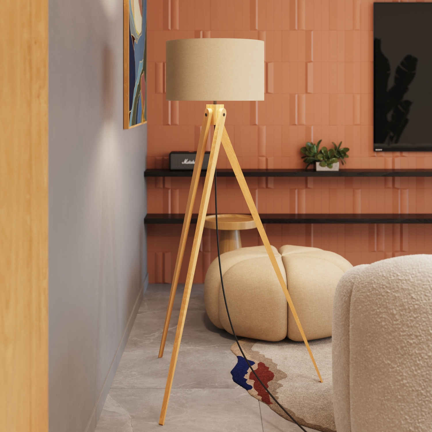 Floor Lamp Natt Beige - Thumbnail 15