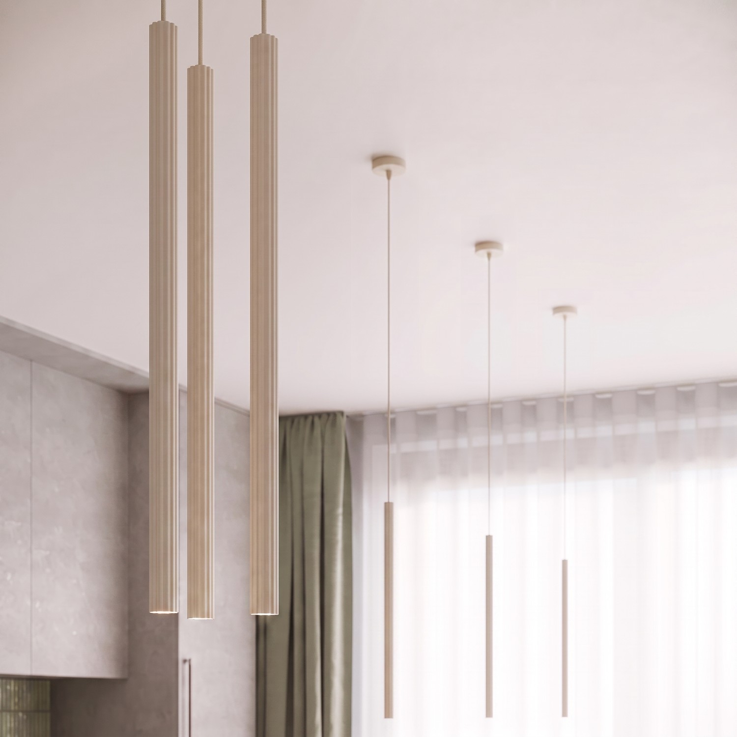 Pendant Lamp Arche 2P Beige - Thumbnail 14