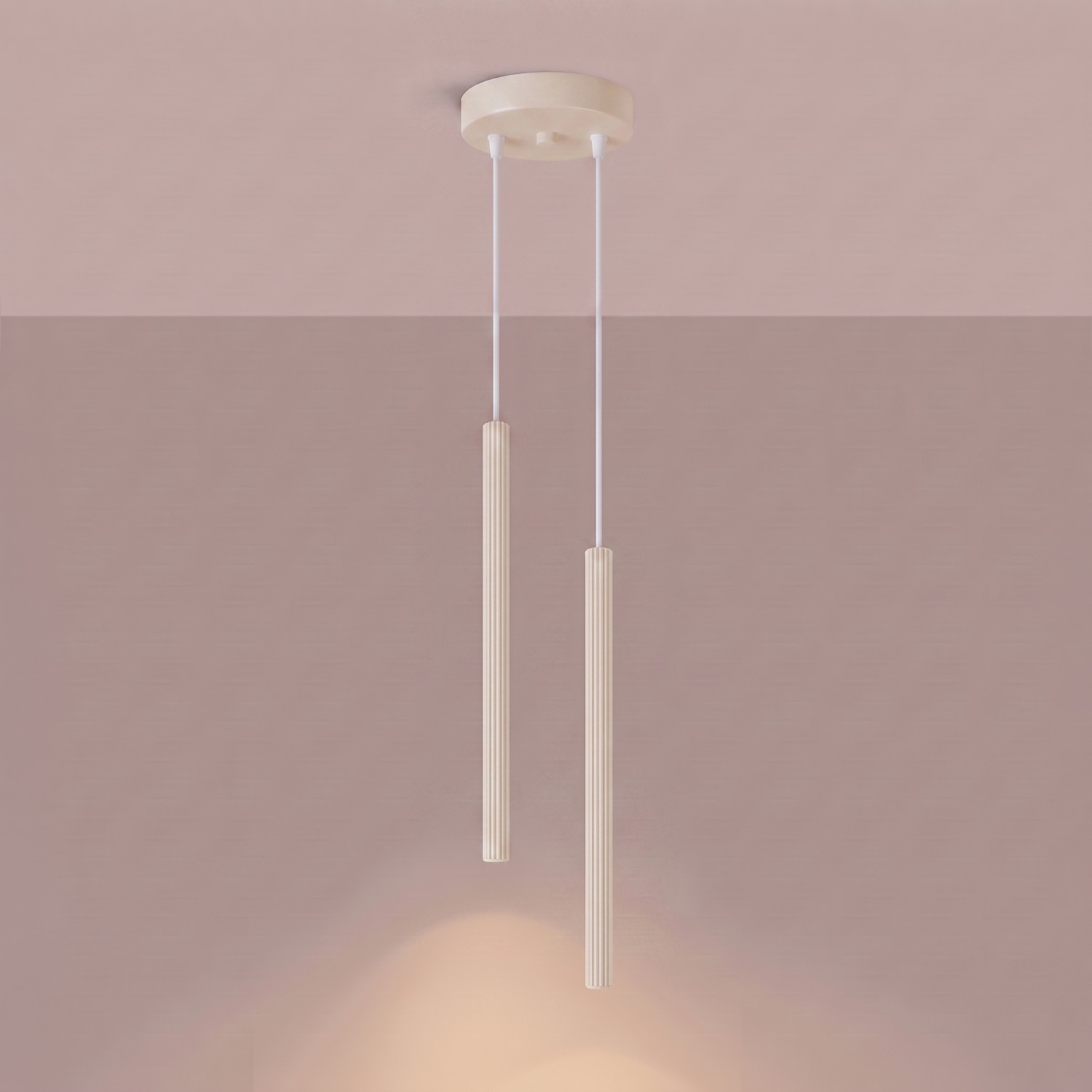 Pendant Lamp Arche 2P Beige - Thumbnail 3