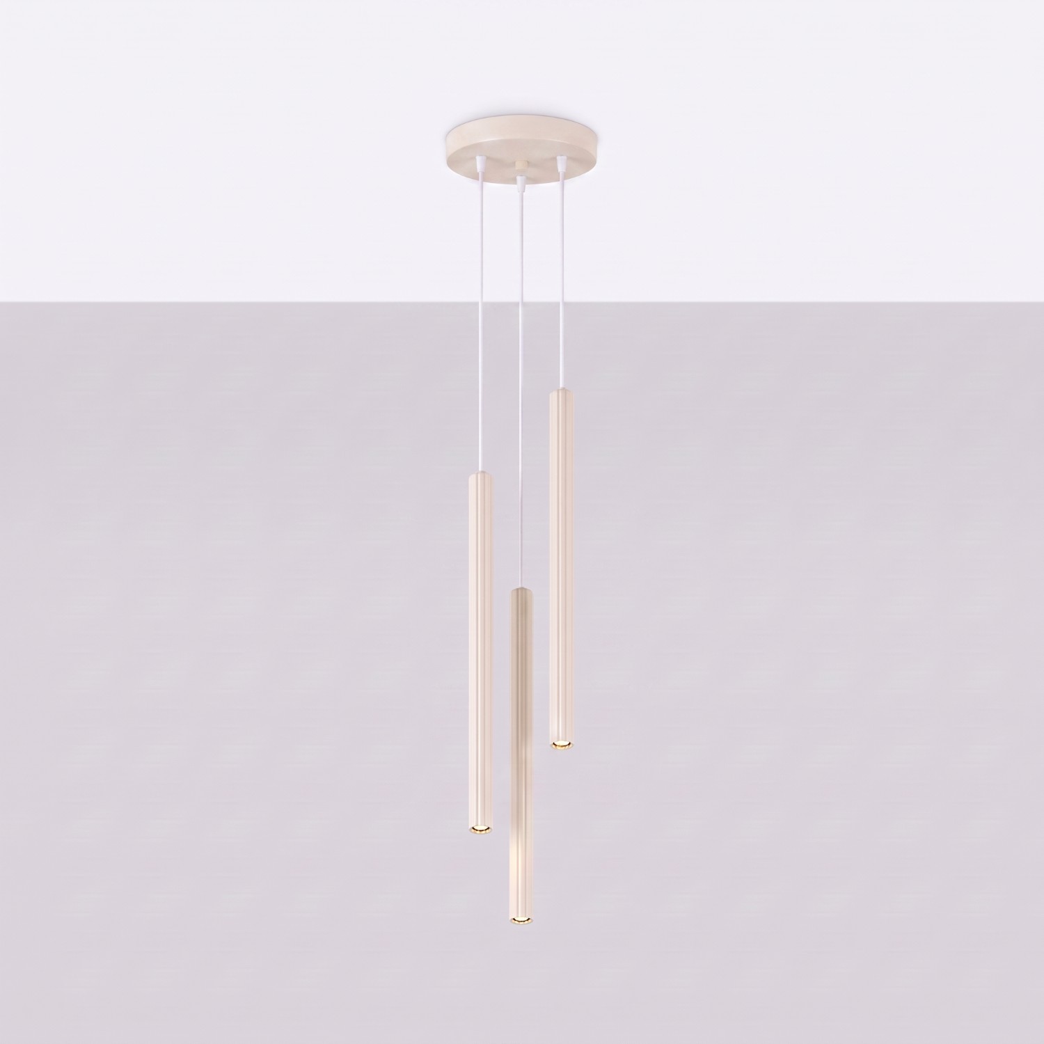 Pendant Lamp Arche 3P Beige - Thumbnail 2