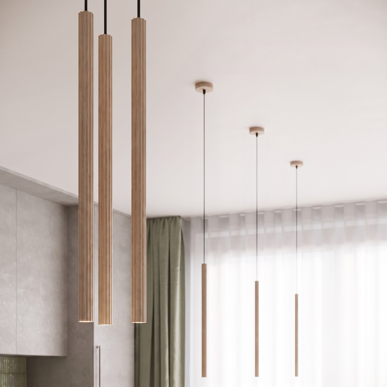 Pendant Lamp Arche 2P Taupe - Thumbnail 14