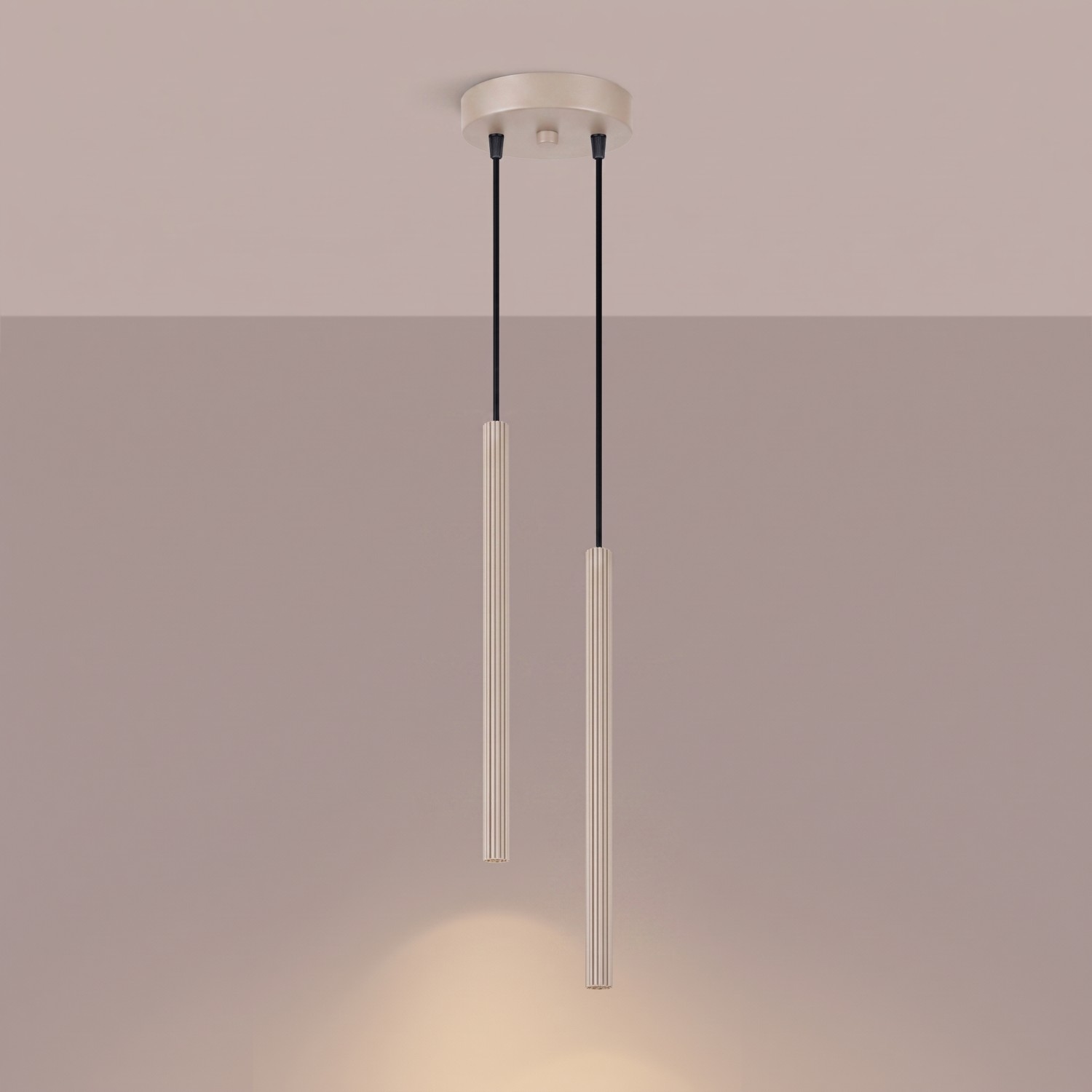 Pendant Lamp Arche 2P Taupe - Thumbnail 3