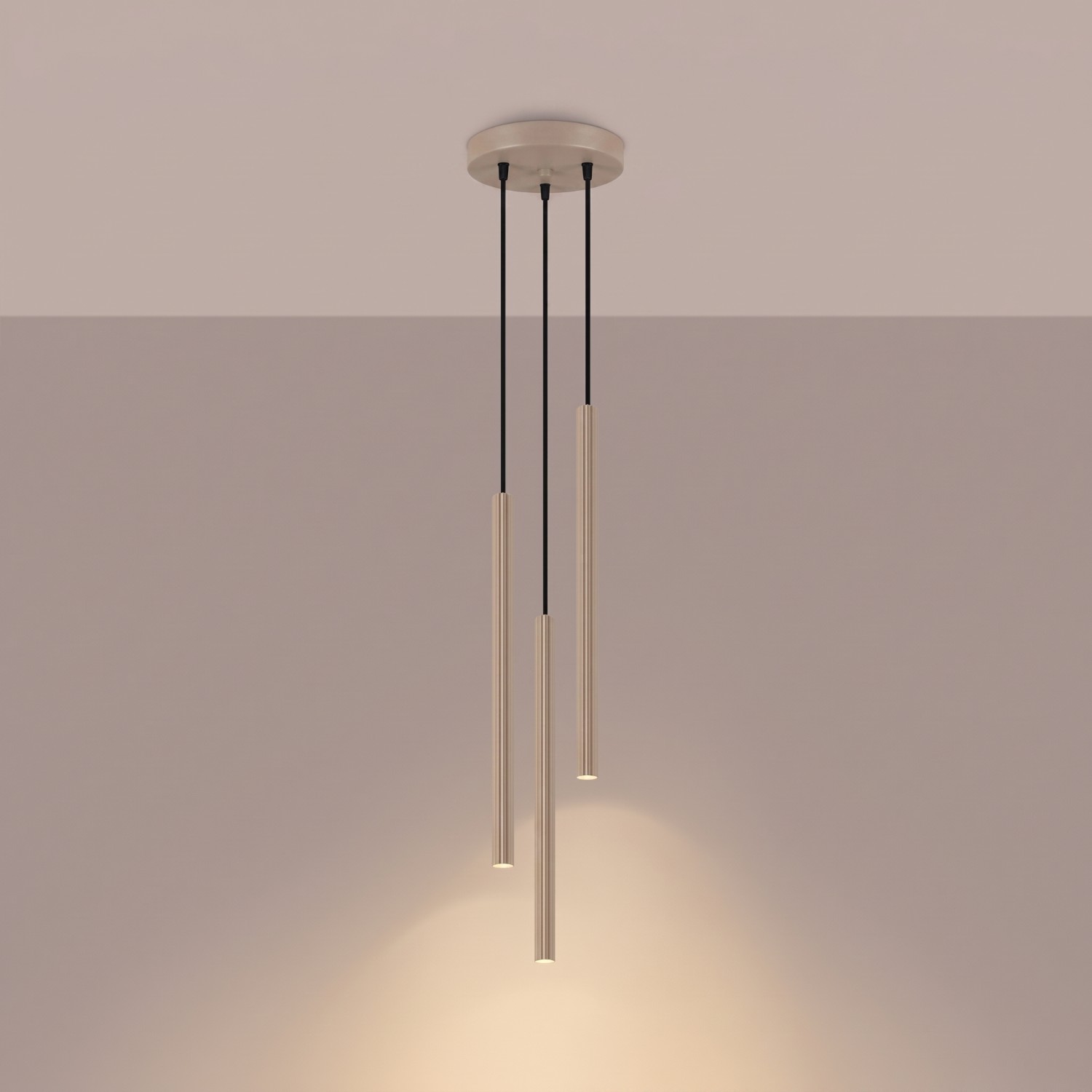 Pendant Lamp Arche 3P Taupe - Thumbnail 3