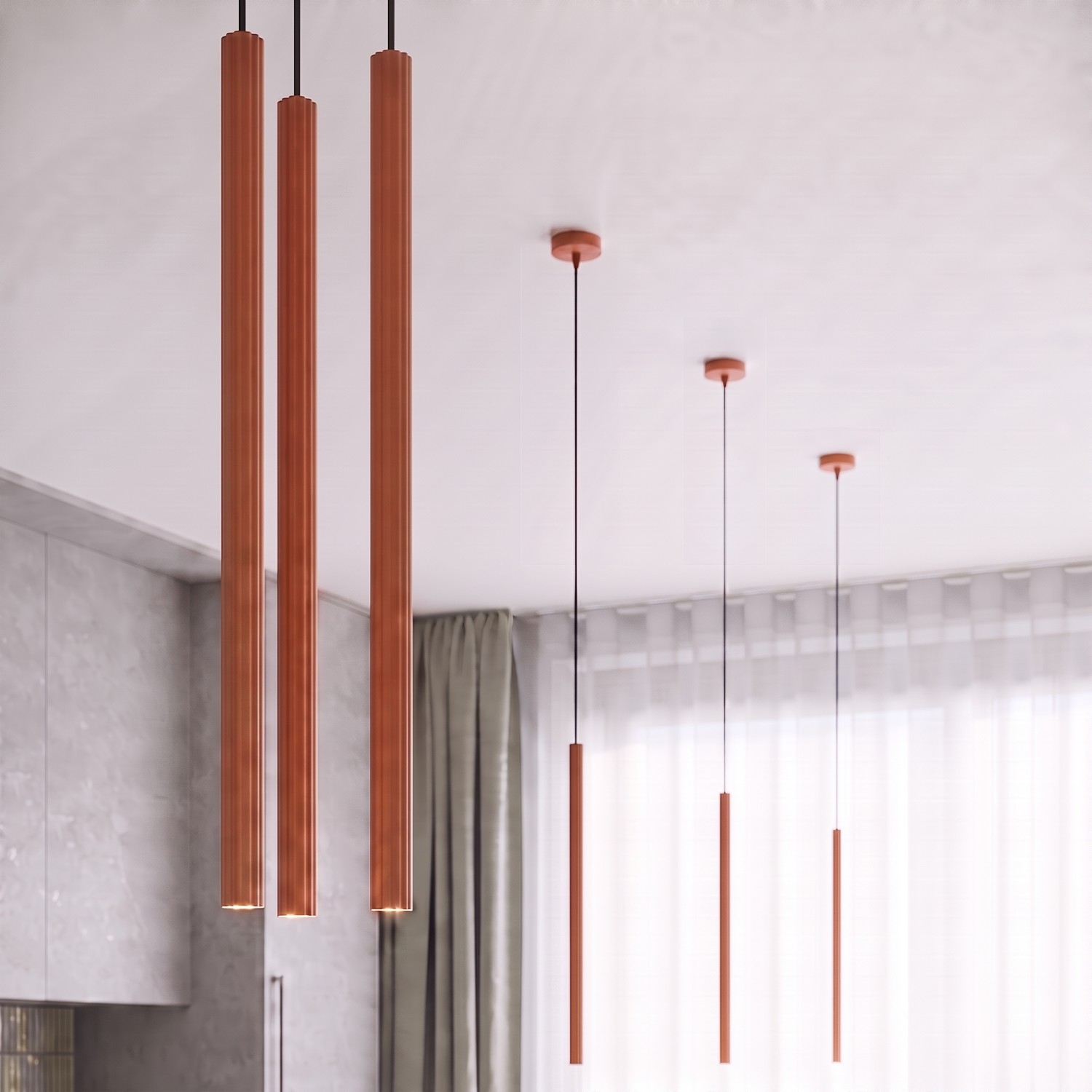 Pendant Lamp Arche 1 Red Ochre - Thumbnail 14