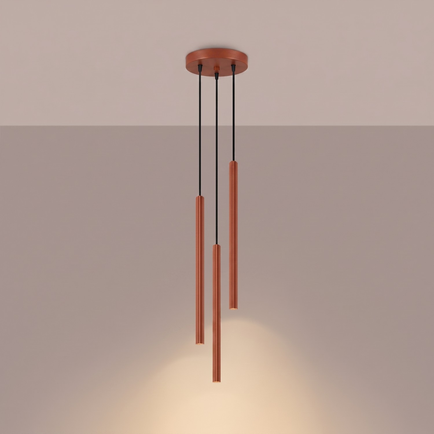 Pendant Lamp Arche 3P Red Ochre - Thumbnail 3
