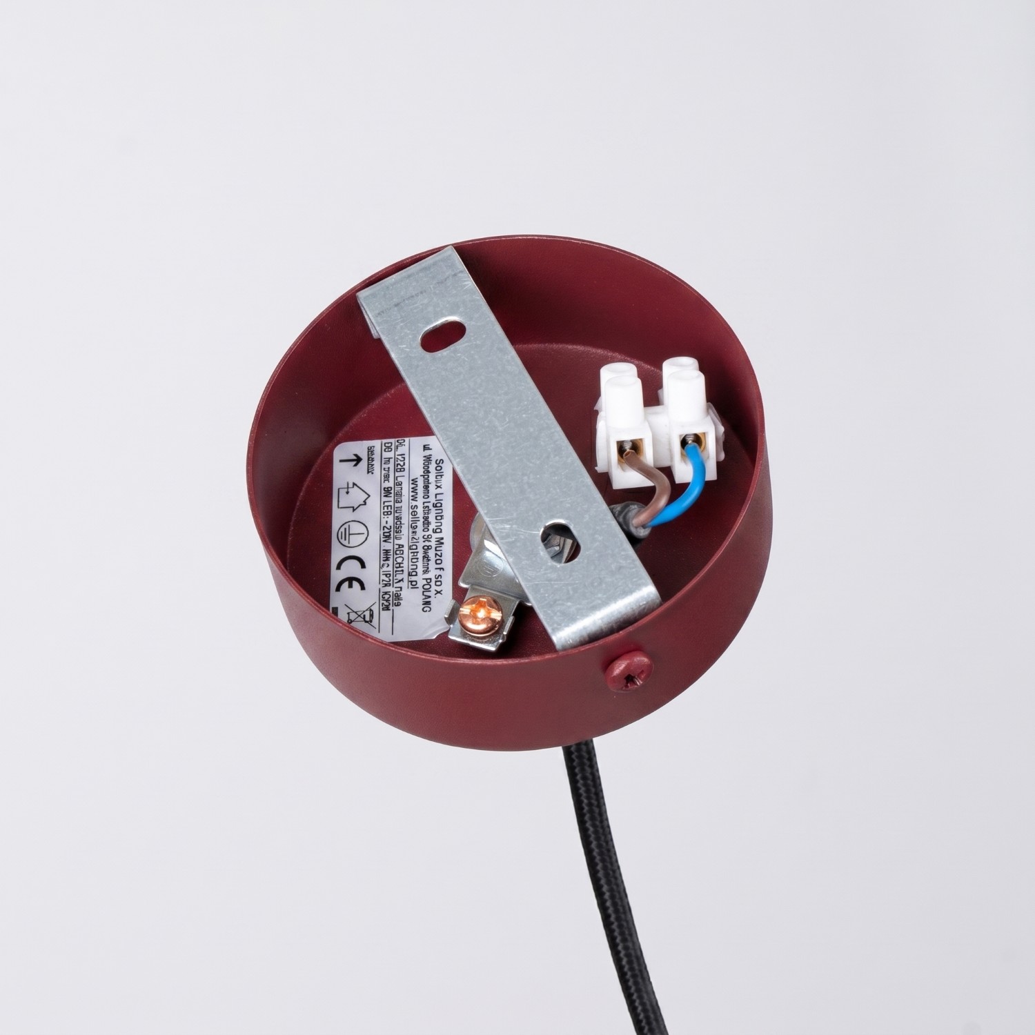 Pendant Lamp Arche 1 Burgundy - Thumbnail 4