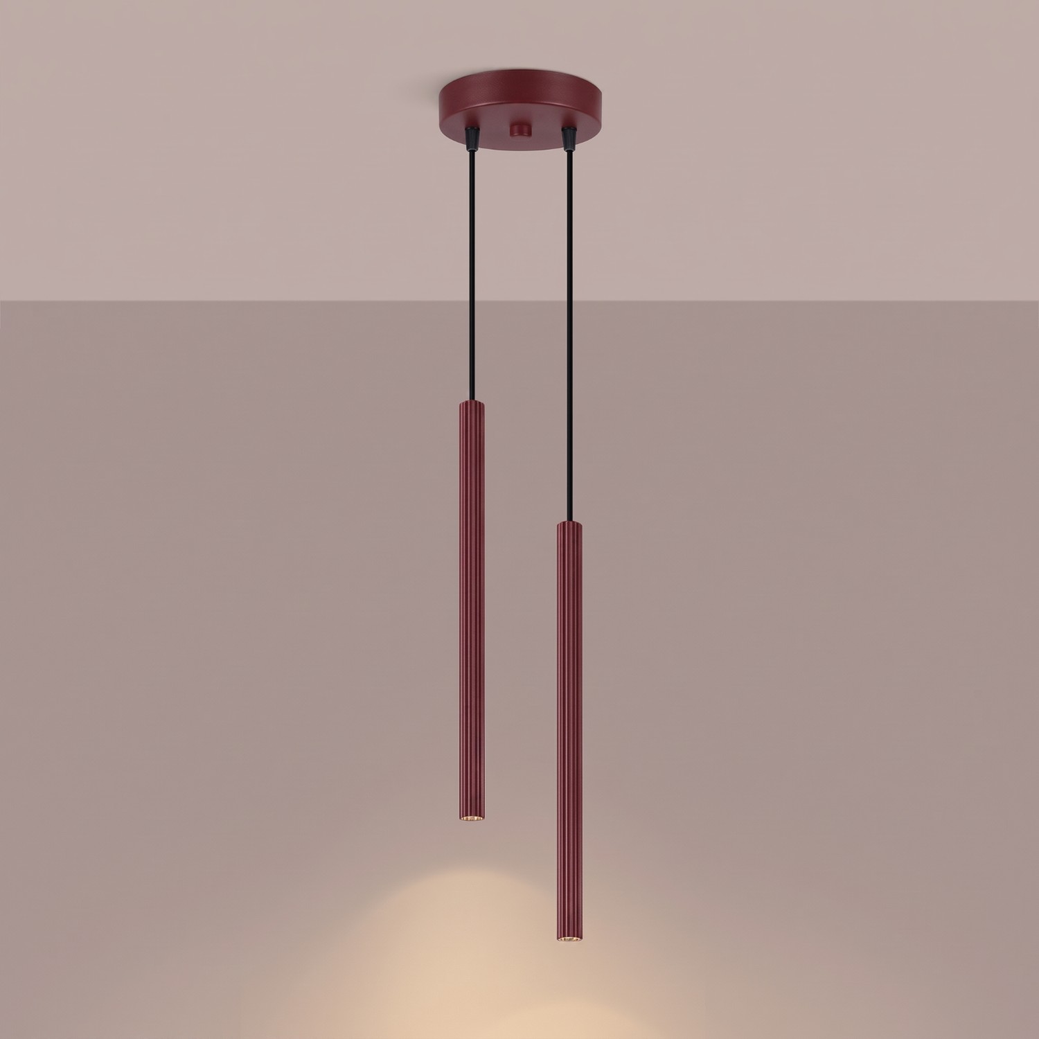 Pendant Lamp Arche 2P Burgundy - Thumbnail 3