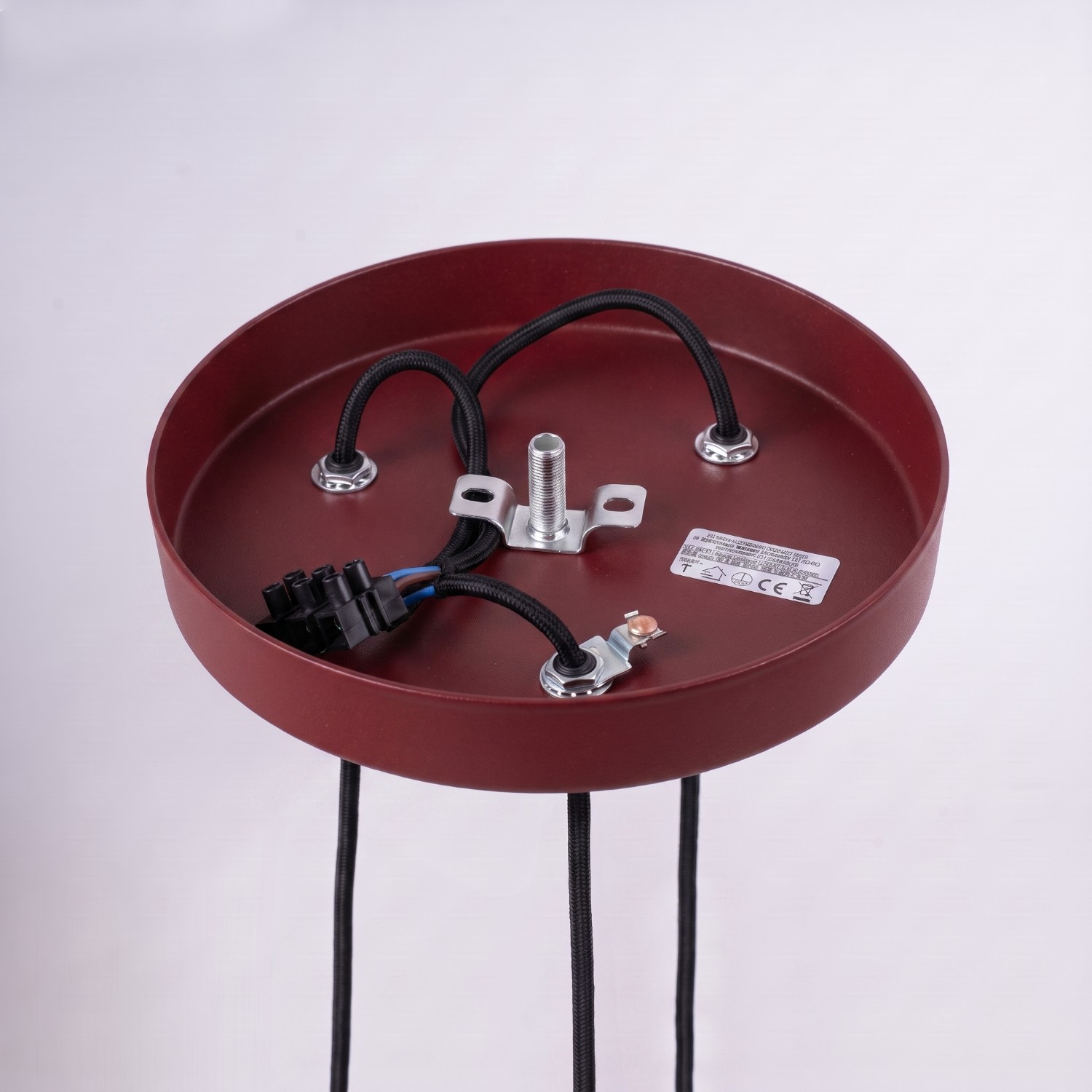 Pendant Lamp Arche 3P Burgundy - Thumbnail 4