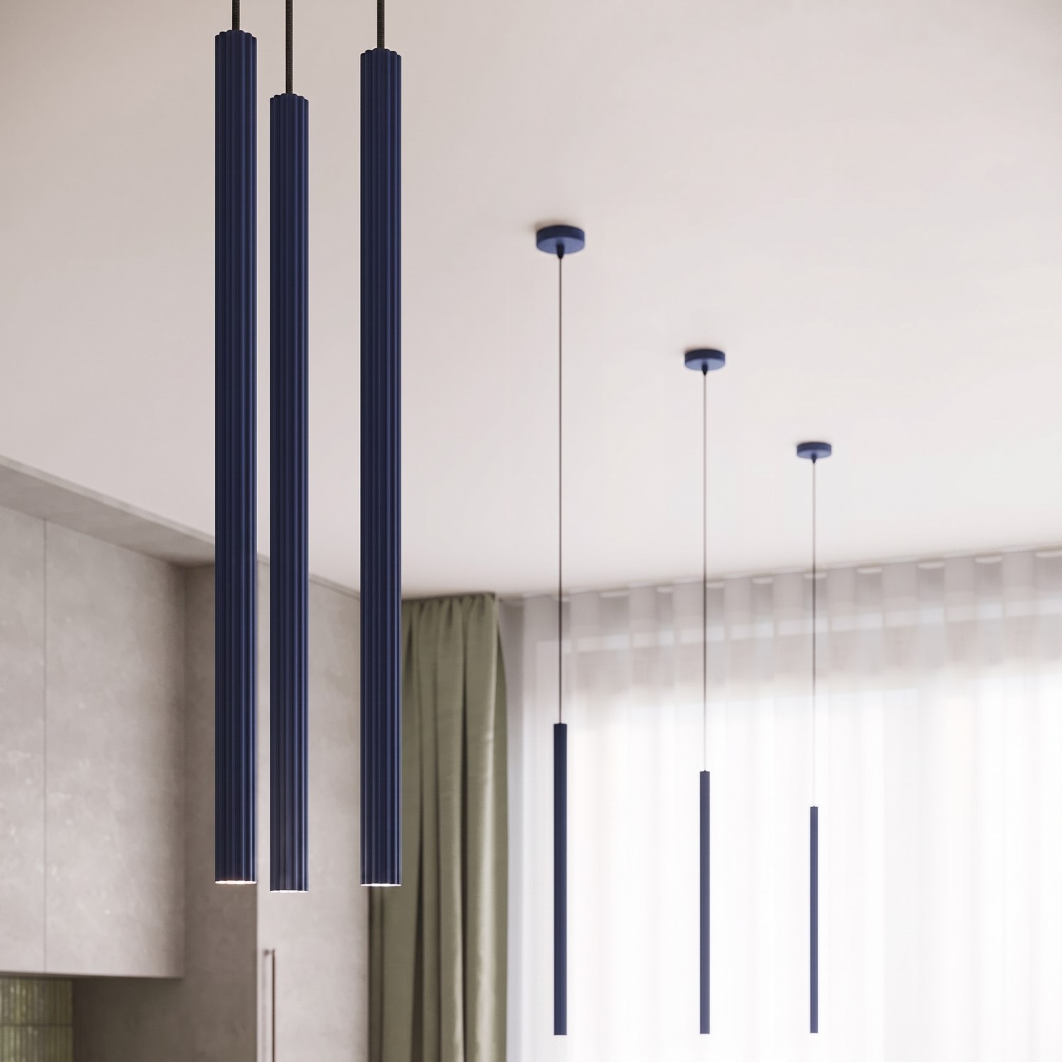 Pendant Lamp Arche 1 Ultramarine - Thumbnail 14