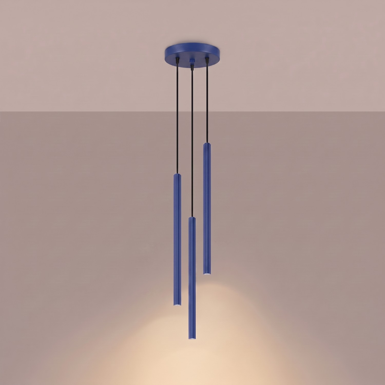 Pendant Lamp Arche 3P Ultramarine - Thumbnail 3
