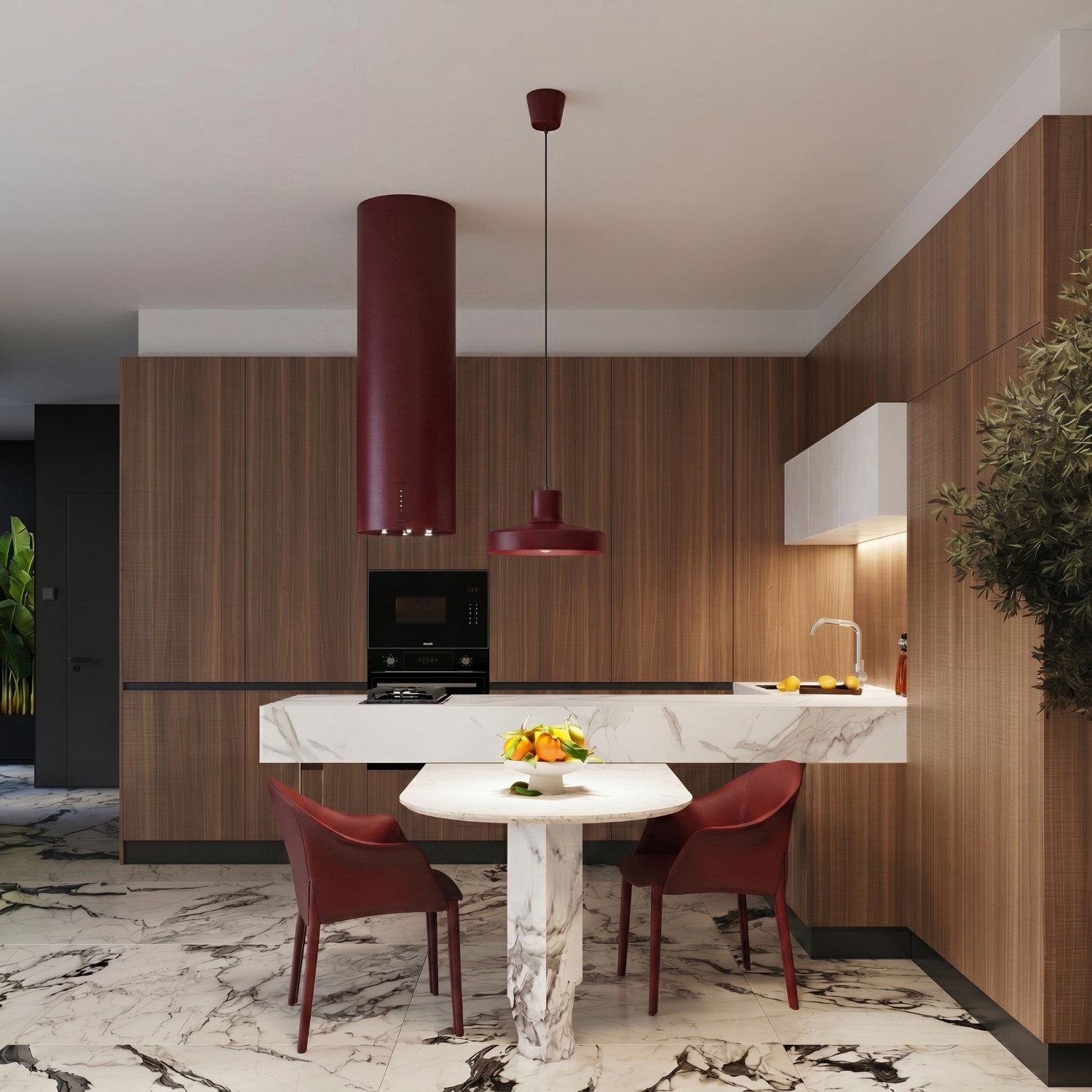 Pendant Lamp Bilo Burgundy - Thumbnail 12