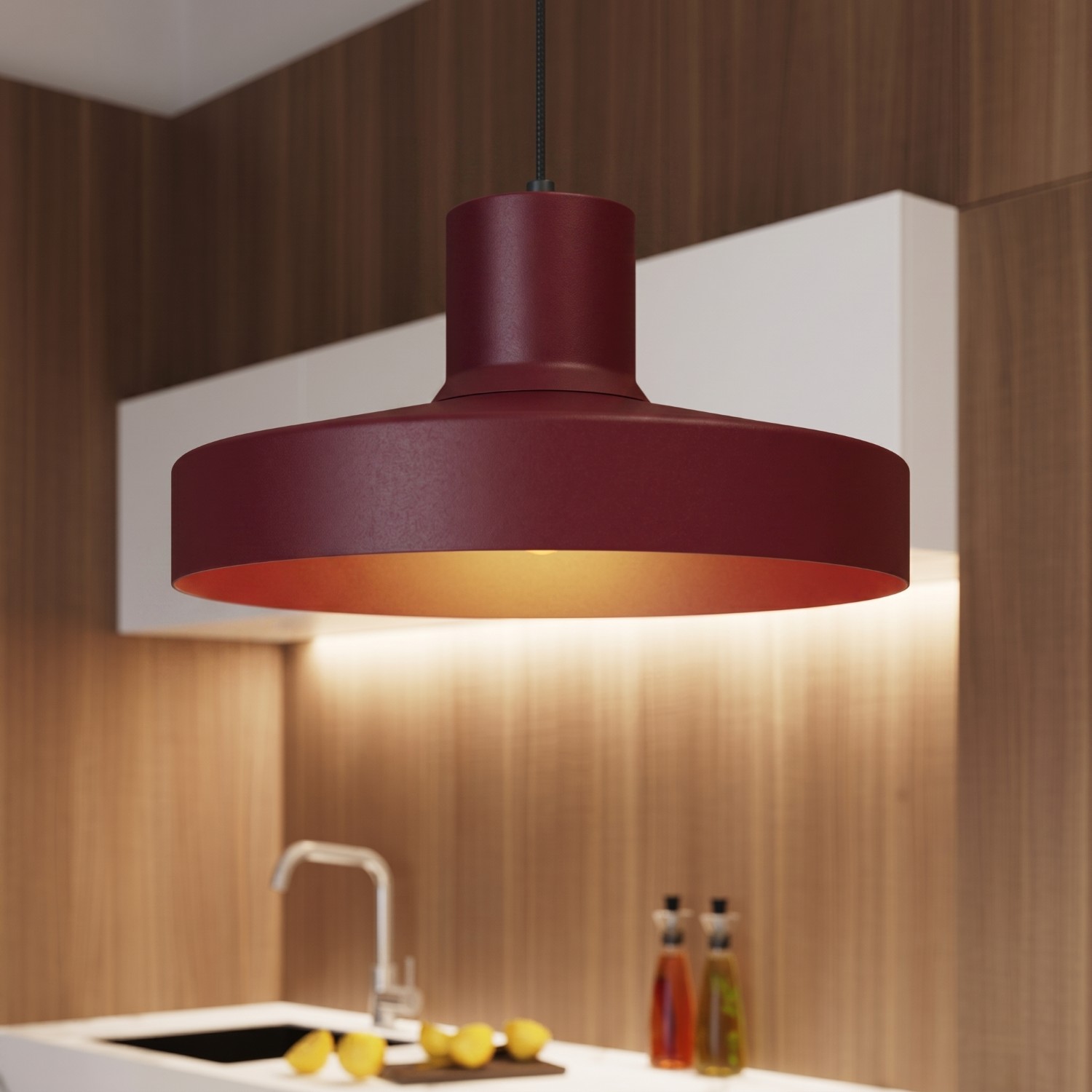 Pendant Lamp Bilo Burgundy - Thumbnail 14
