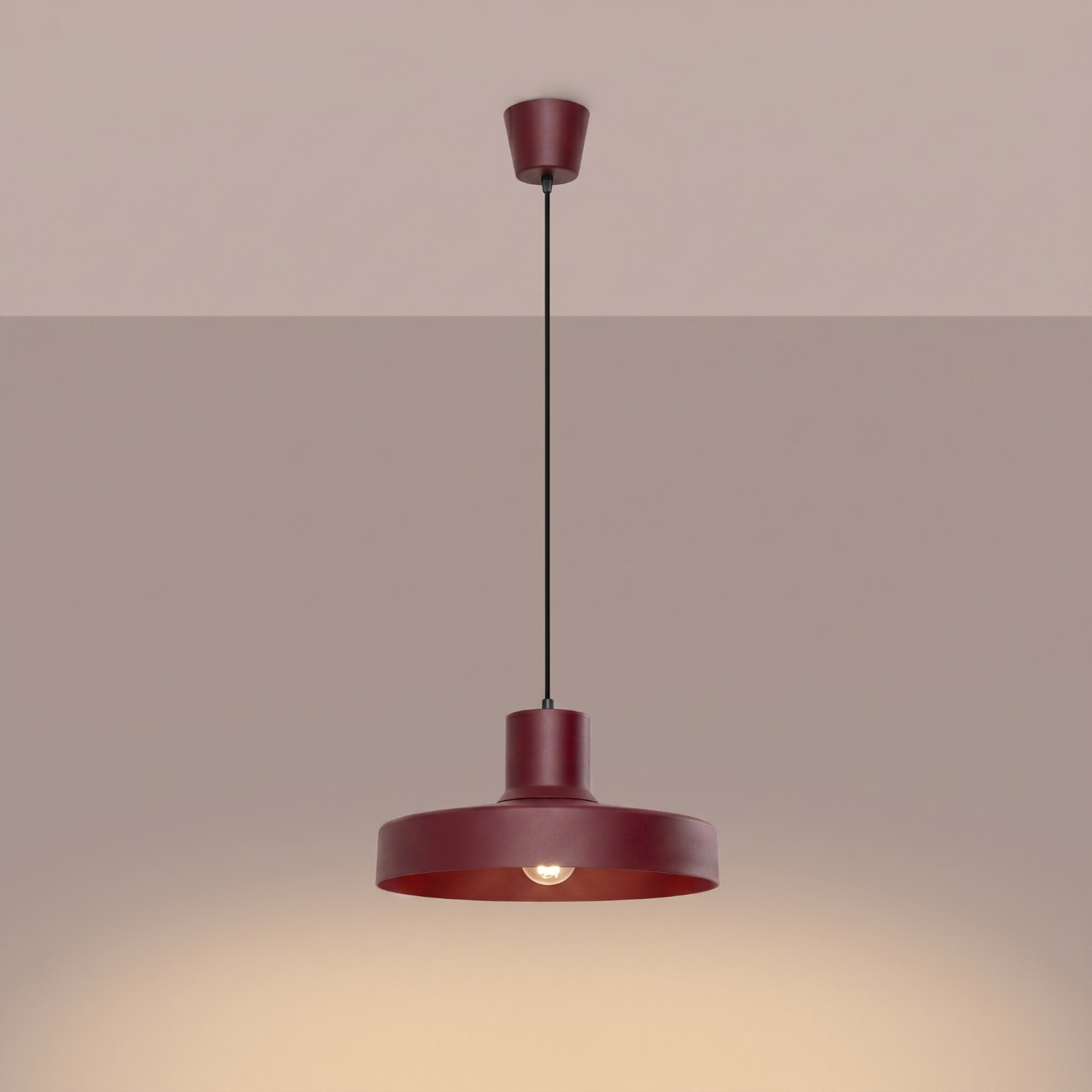 Pendant Lamp Bilo Burgundy - Thumbnail 3