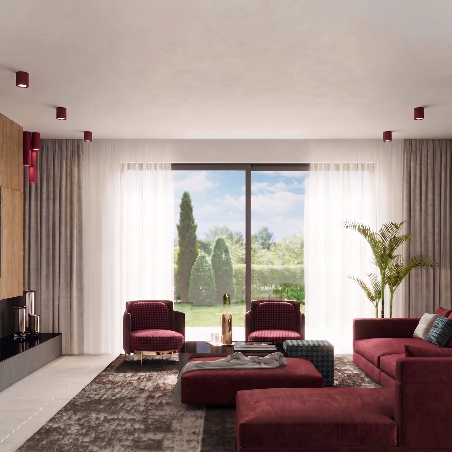 Ceiling Lamp Lagos 10 Burgundy - Thumbnail 9